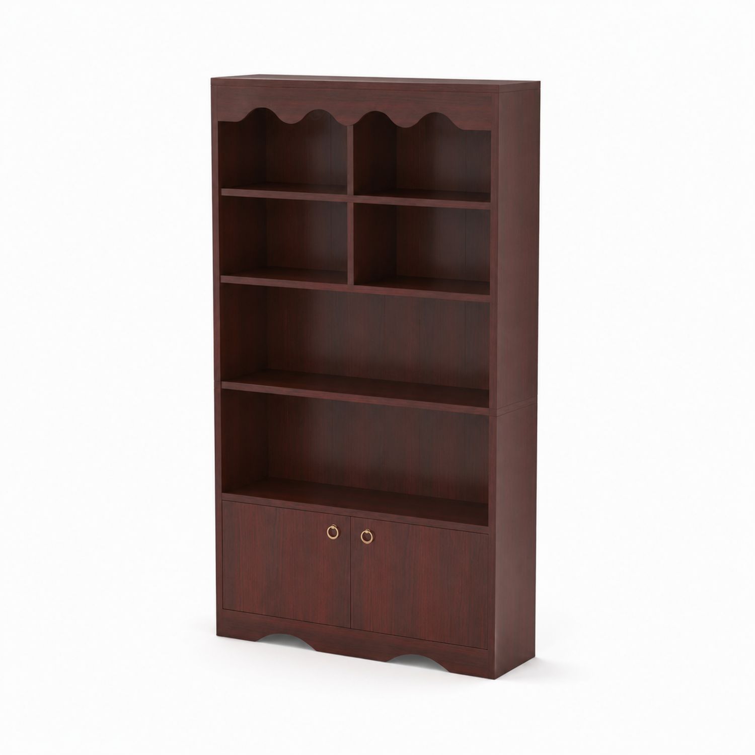 Bücherregal mit Türen aus Holz Braun 180 cm