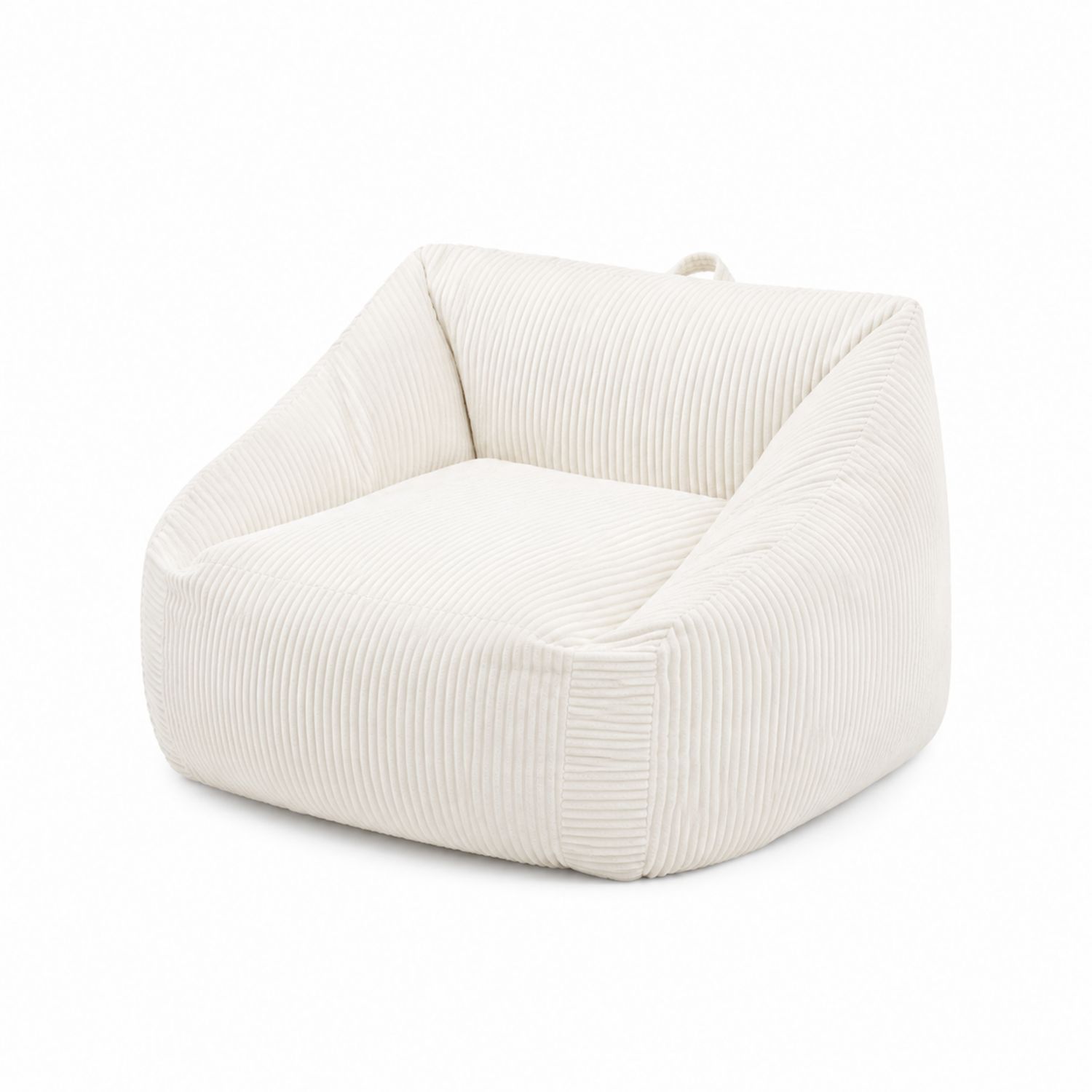 Sitzsack aus Cordgewebe 100x80x70 cm Beige