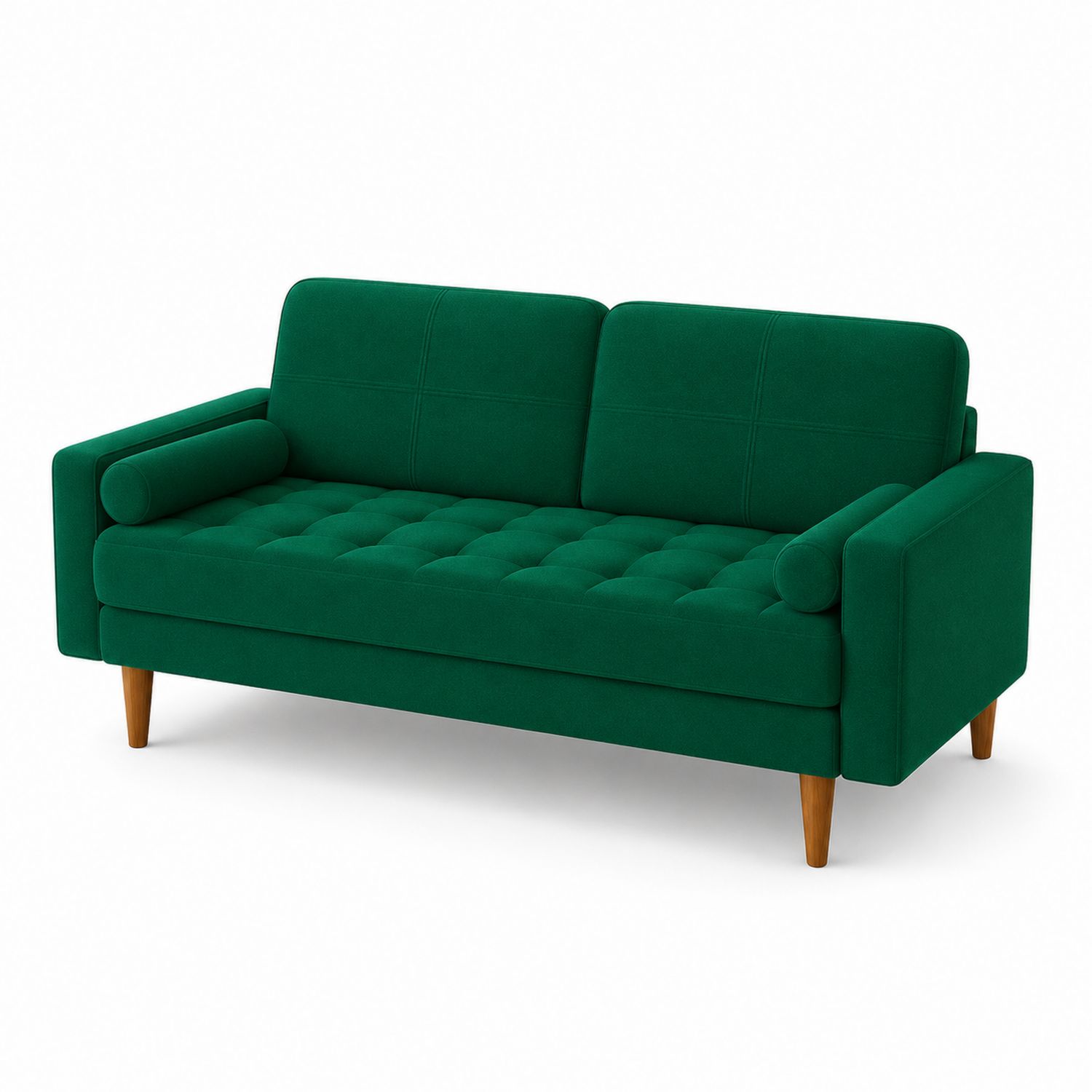 3-Sitzer Sofa Stoff Grün 200x85x90cm
