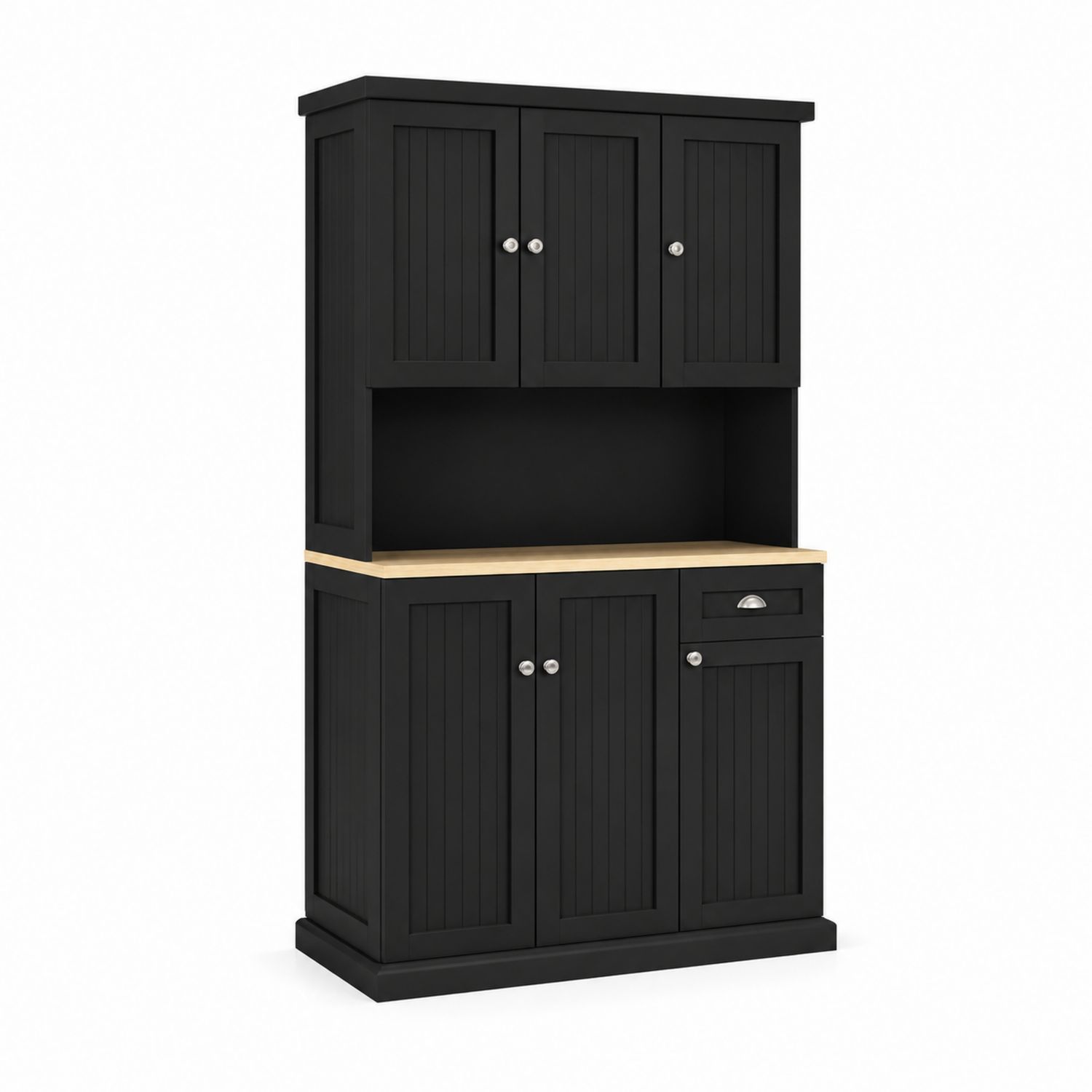 Buffetschrank MDF Schwarz mit Schublade