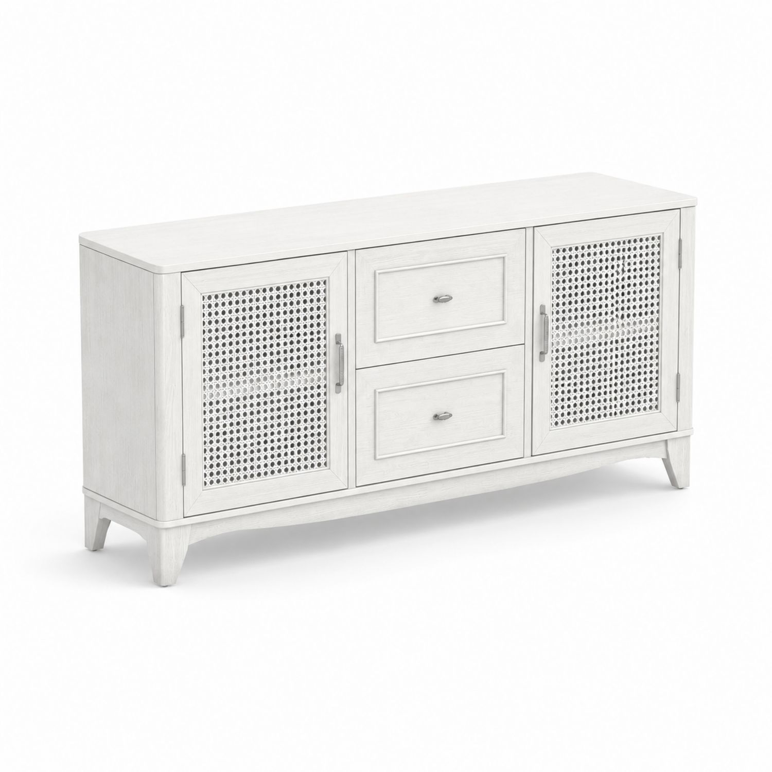 TV-Schrank mit Schubladen und Türen Rechteckig 120x40x60 cm Holz Weiß