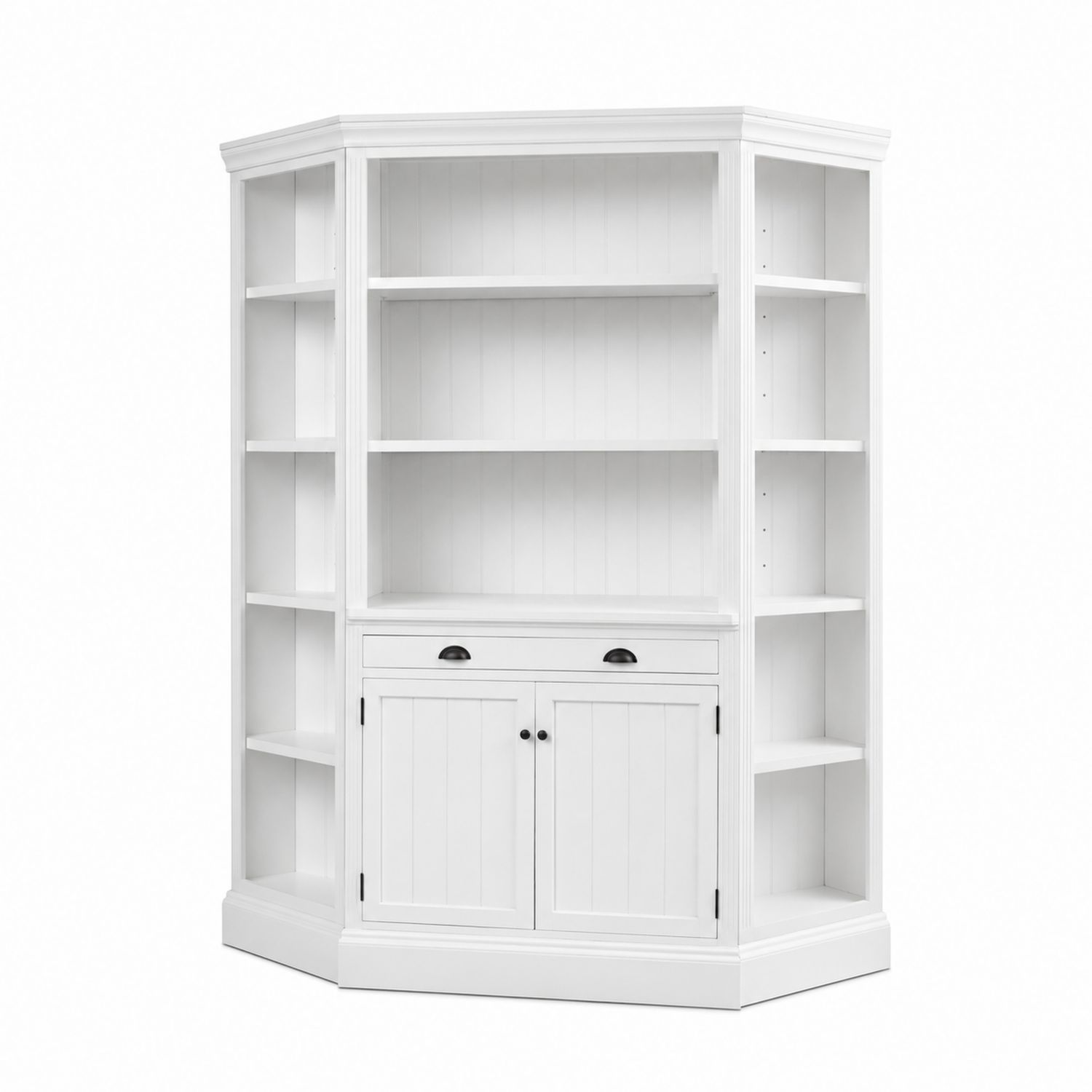 Eck-Bücherregal MDF Weiß 200x130x60 cm