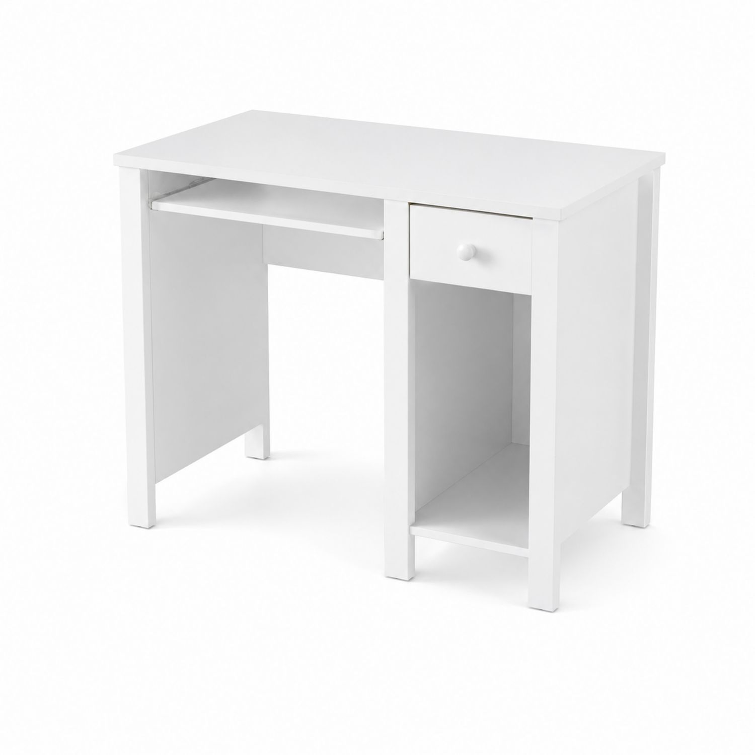 Schreibtisch 100x50x75 cm Spanplatte Weiß