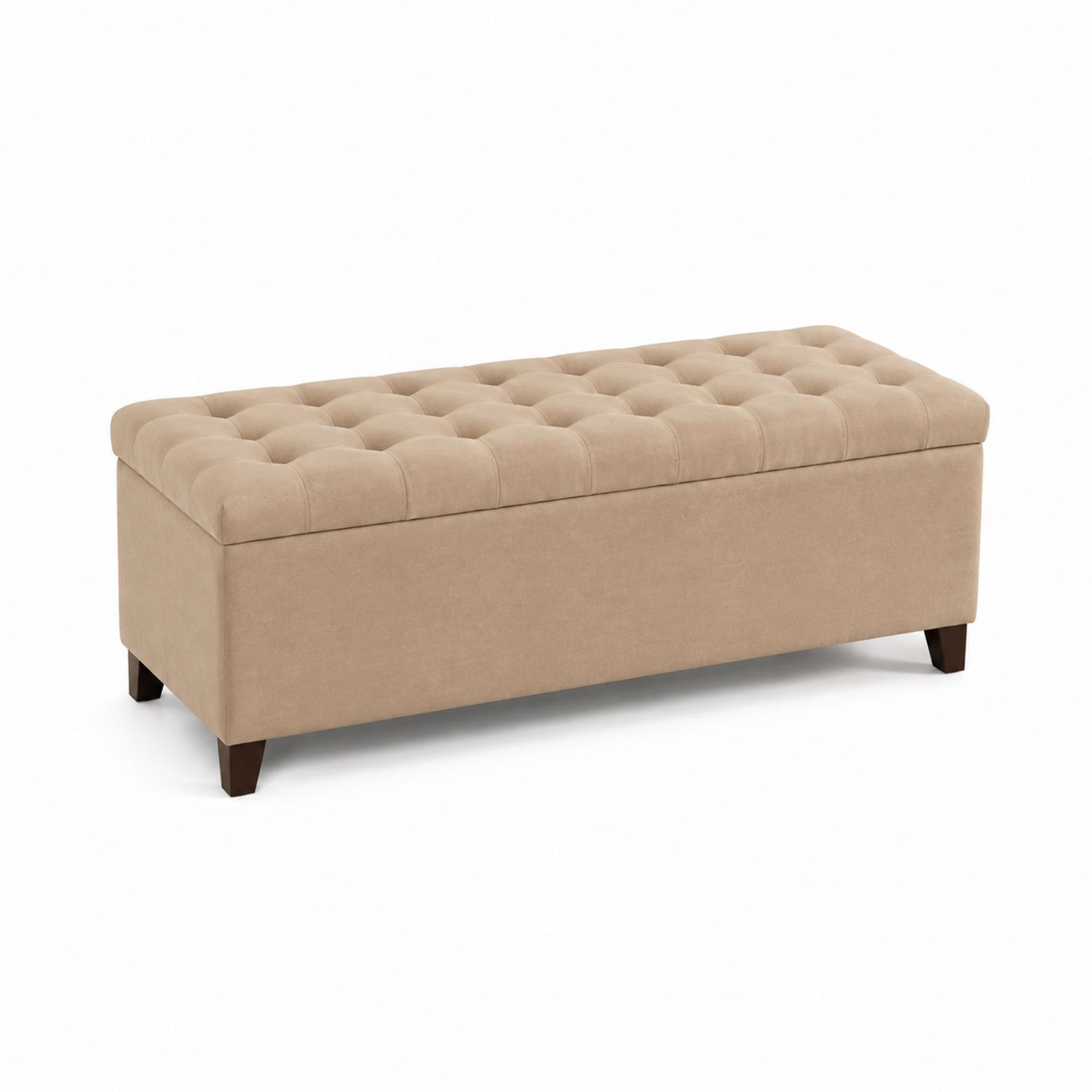 Gepolsterte Bank Mikrofaser Beige