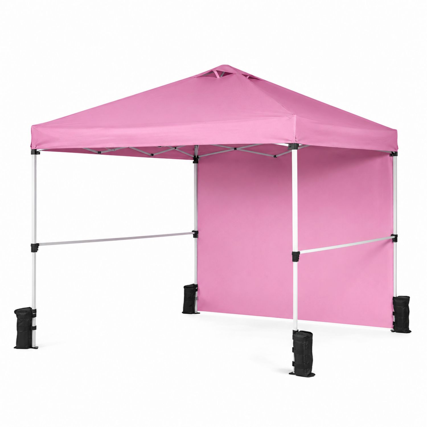 Faltpavillon 3x3m Aluminium Polyester Rosa