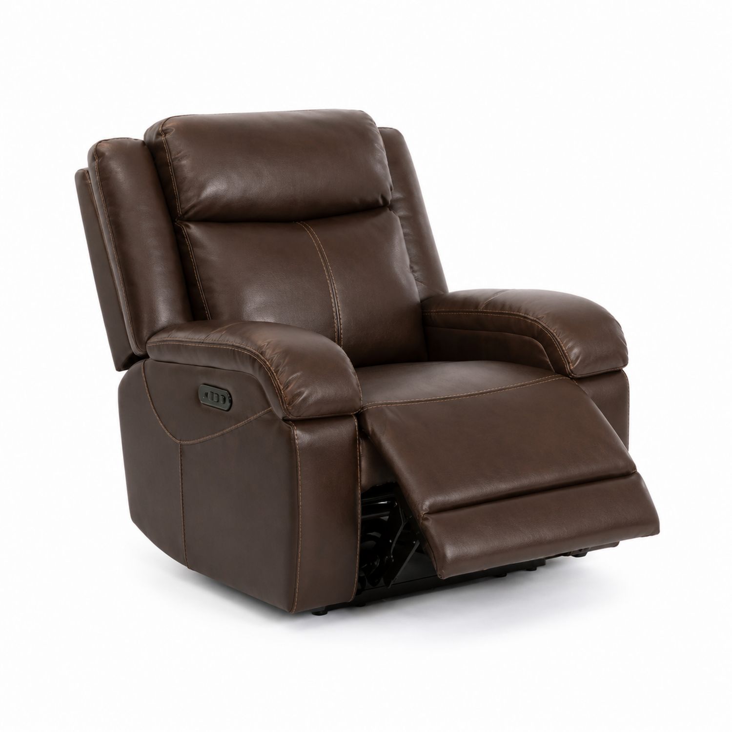 Elektrischer Relaxsessel Leder Braun 90x85x105 cm
