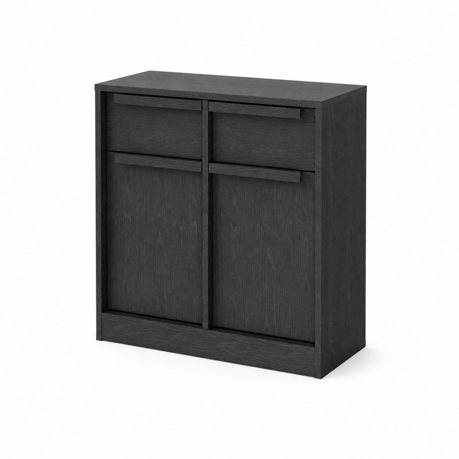 Sideboard aus schwarzem Eichenholz 80x35x90 cm