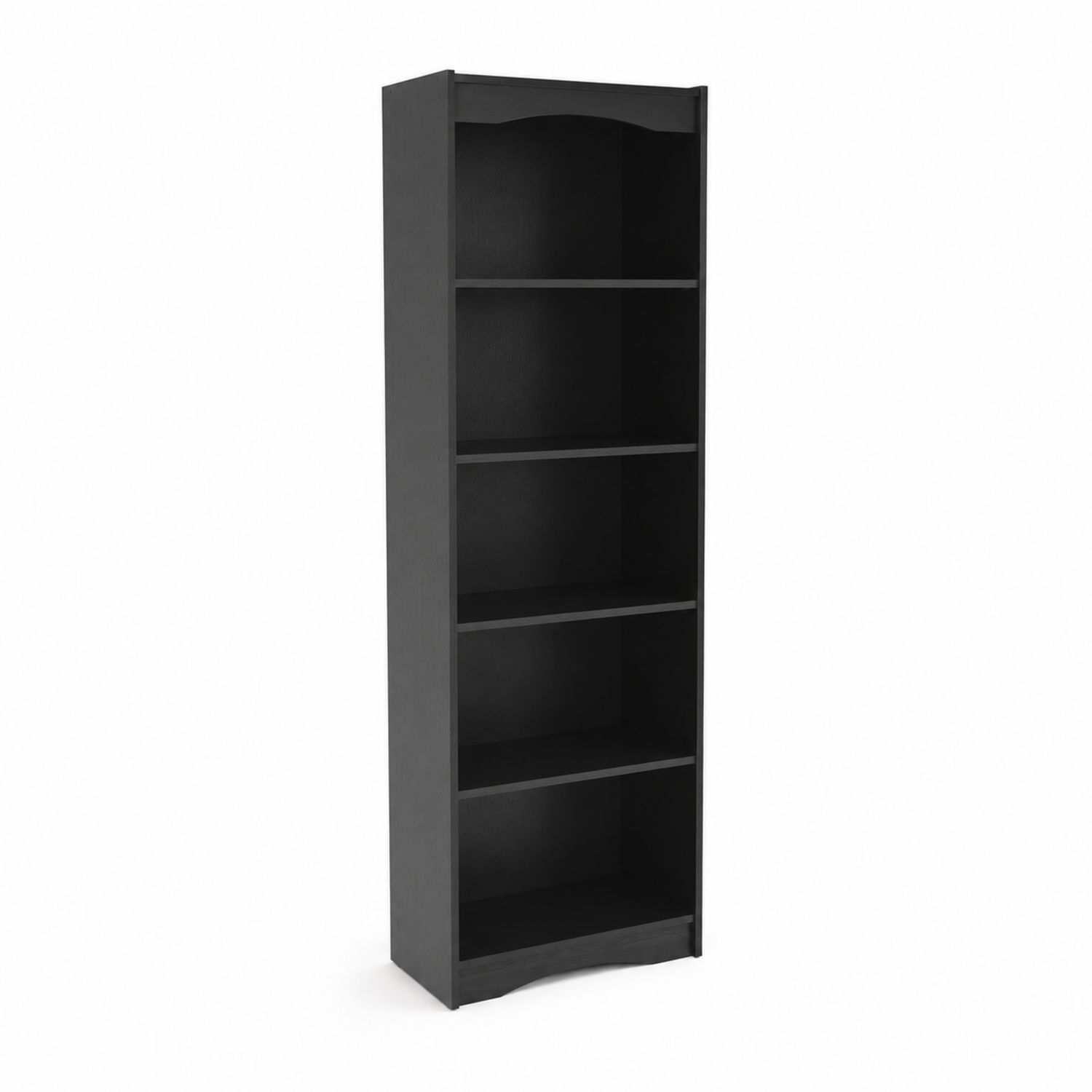 Bücherregal 5 Ebenen Holzwerkstoff Schwarz 180x60x30 cm