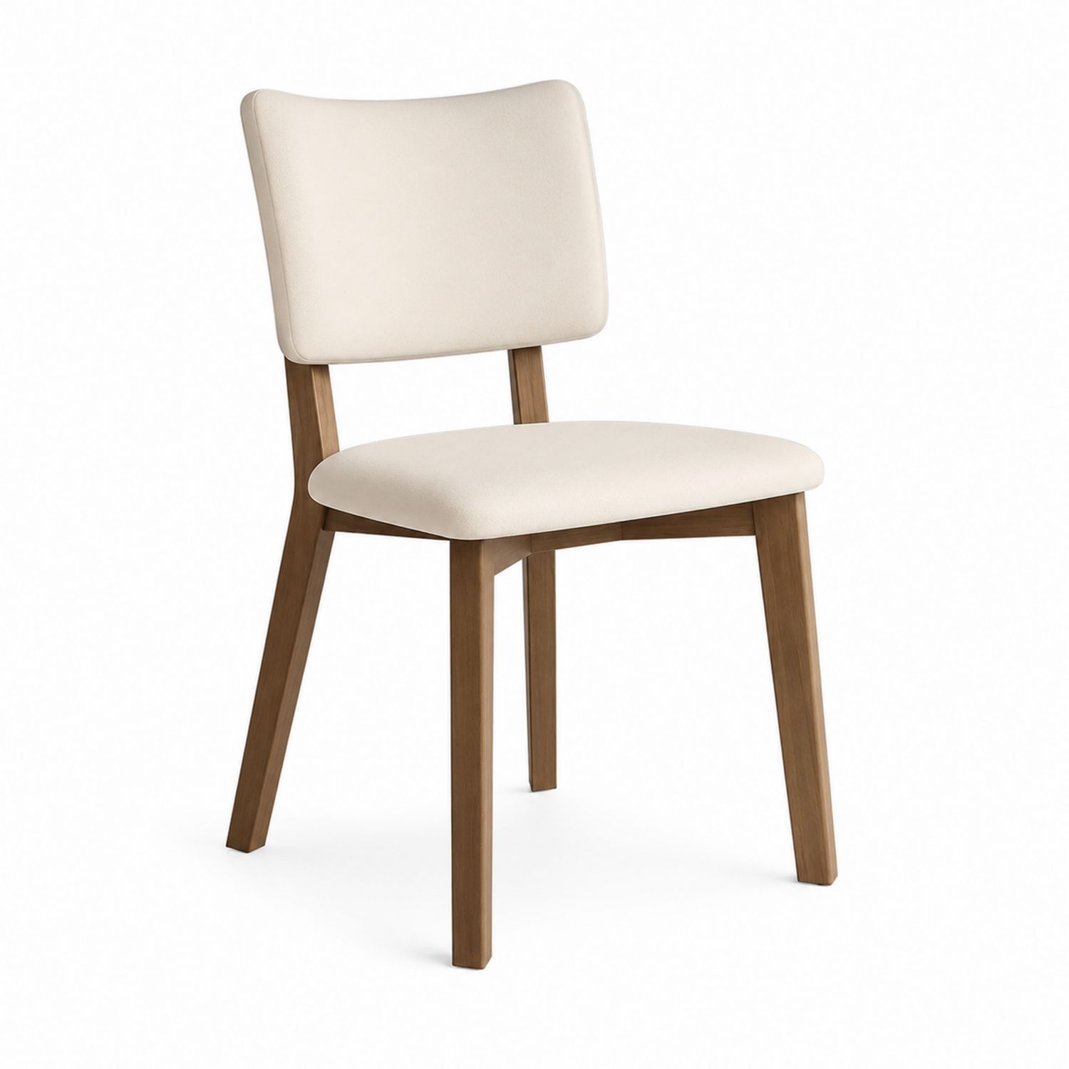 Esszimmerstuhl Holz Beige Polsterung 45x55x85cm