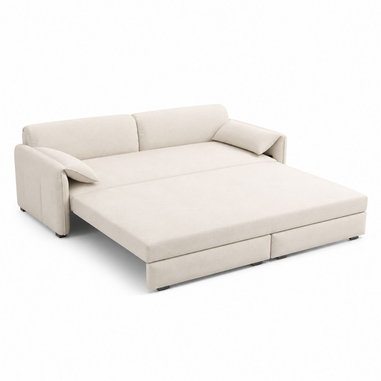 Schlafsofa Beige Stoff 200x140 cm-Lumariocasa