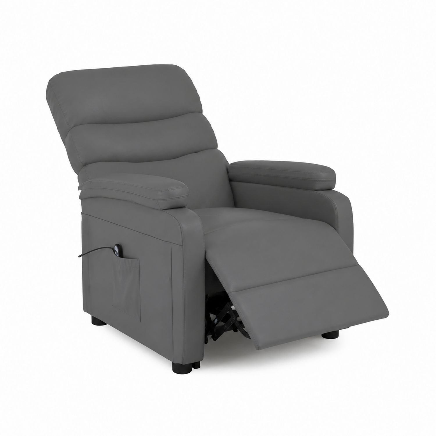 Elektrischer Relaxsessel Leder Grau 105x90x85 cm-Lumariocasa