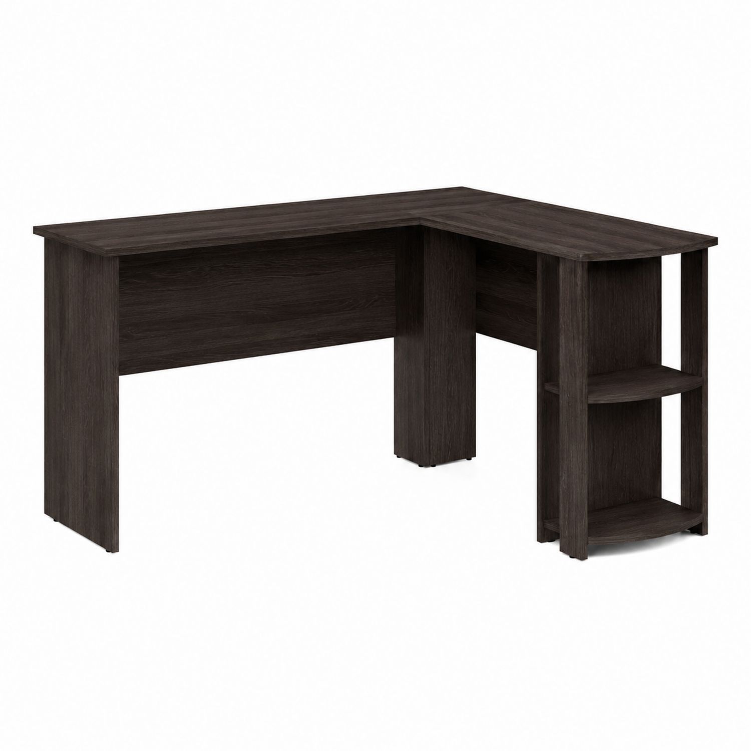 Eckschreibtisch L-Form 140cm x 120cm Holz Dunkelbraun-Lumariocasa