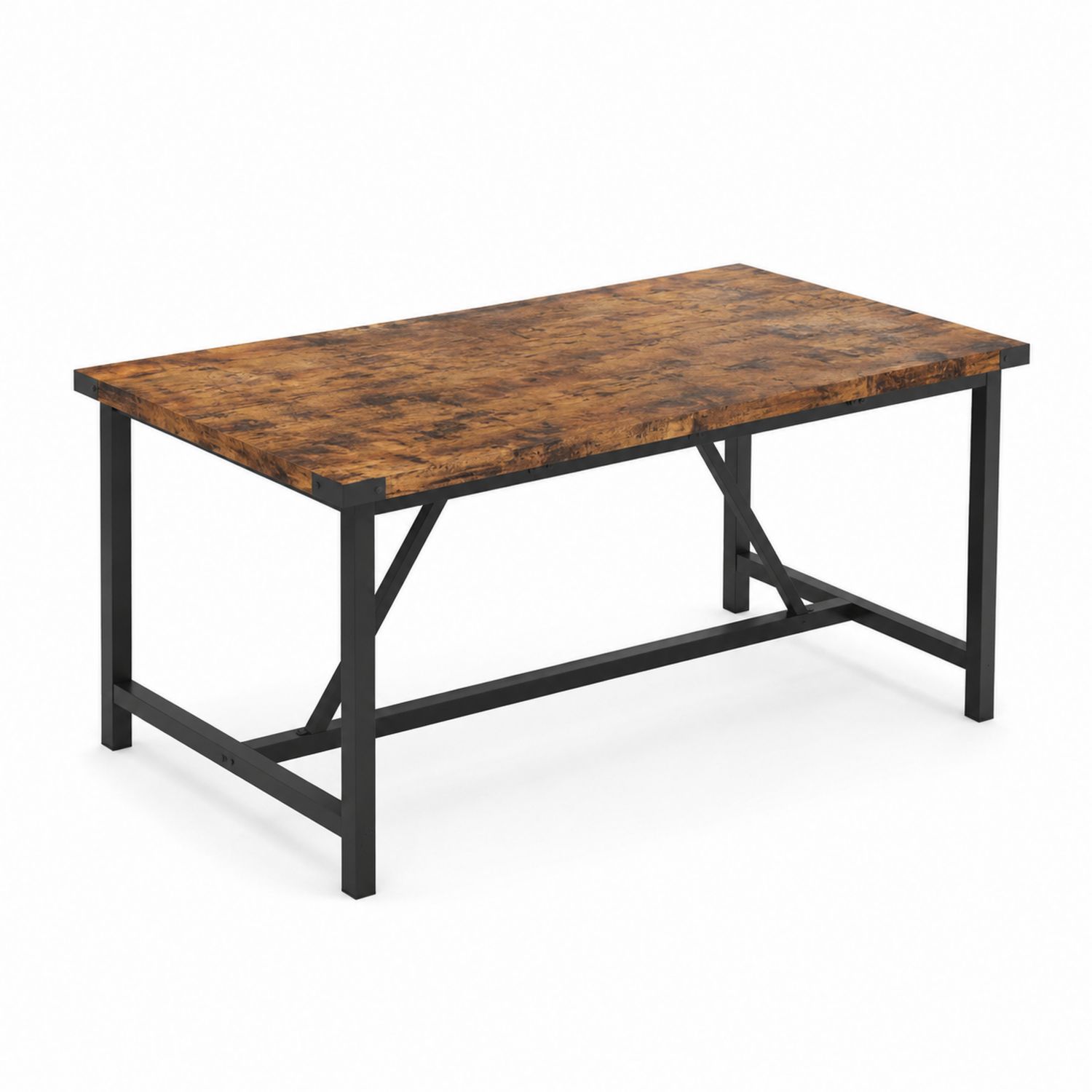Esstisch rechteckig MDF mit Metallrahmen 120x60x75 cm-Lumariocasa