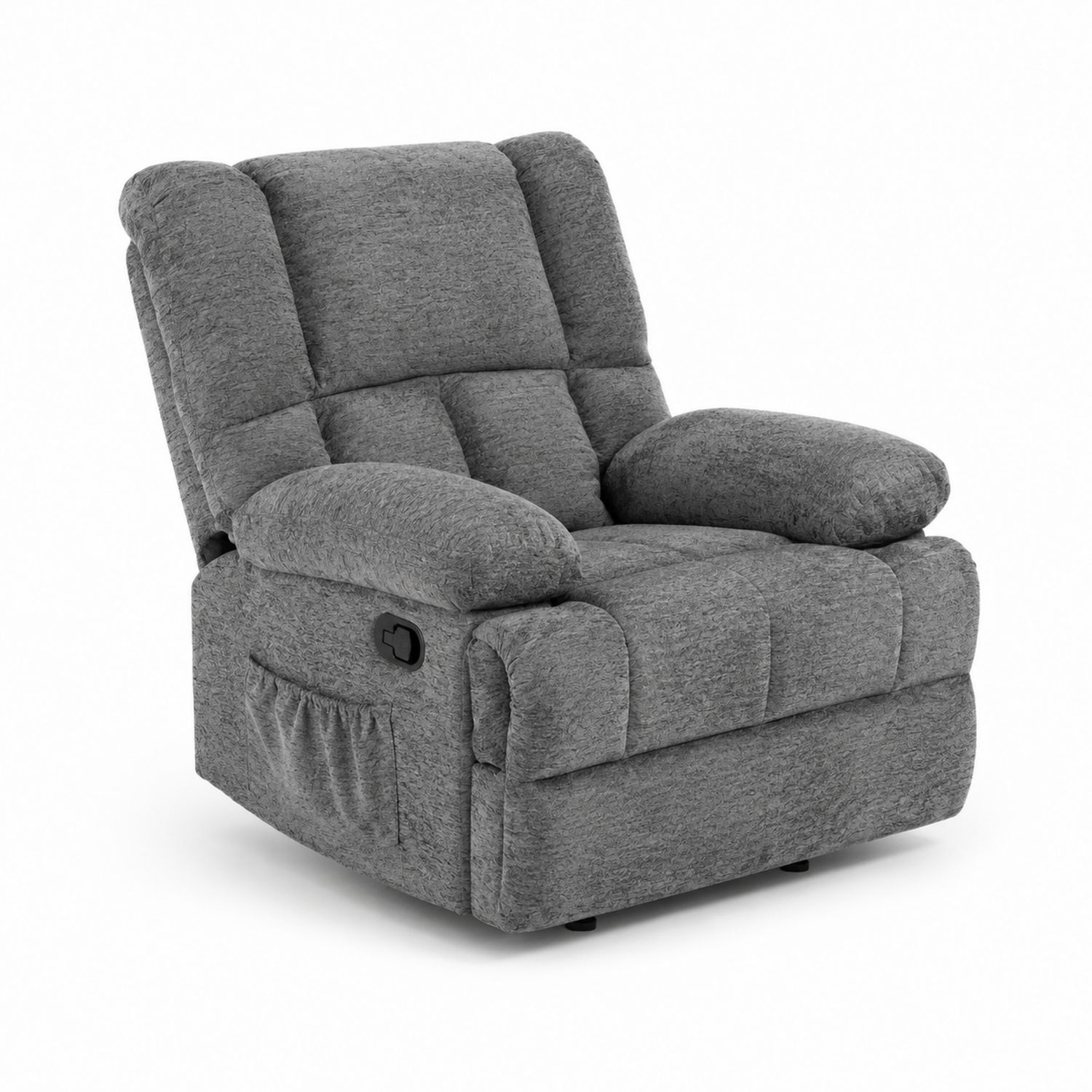 Relaxsessel mit Liegefunktion Grau Polyester 90x75x100 cm-Lumariocasa