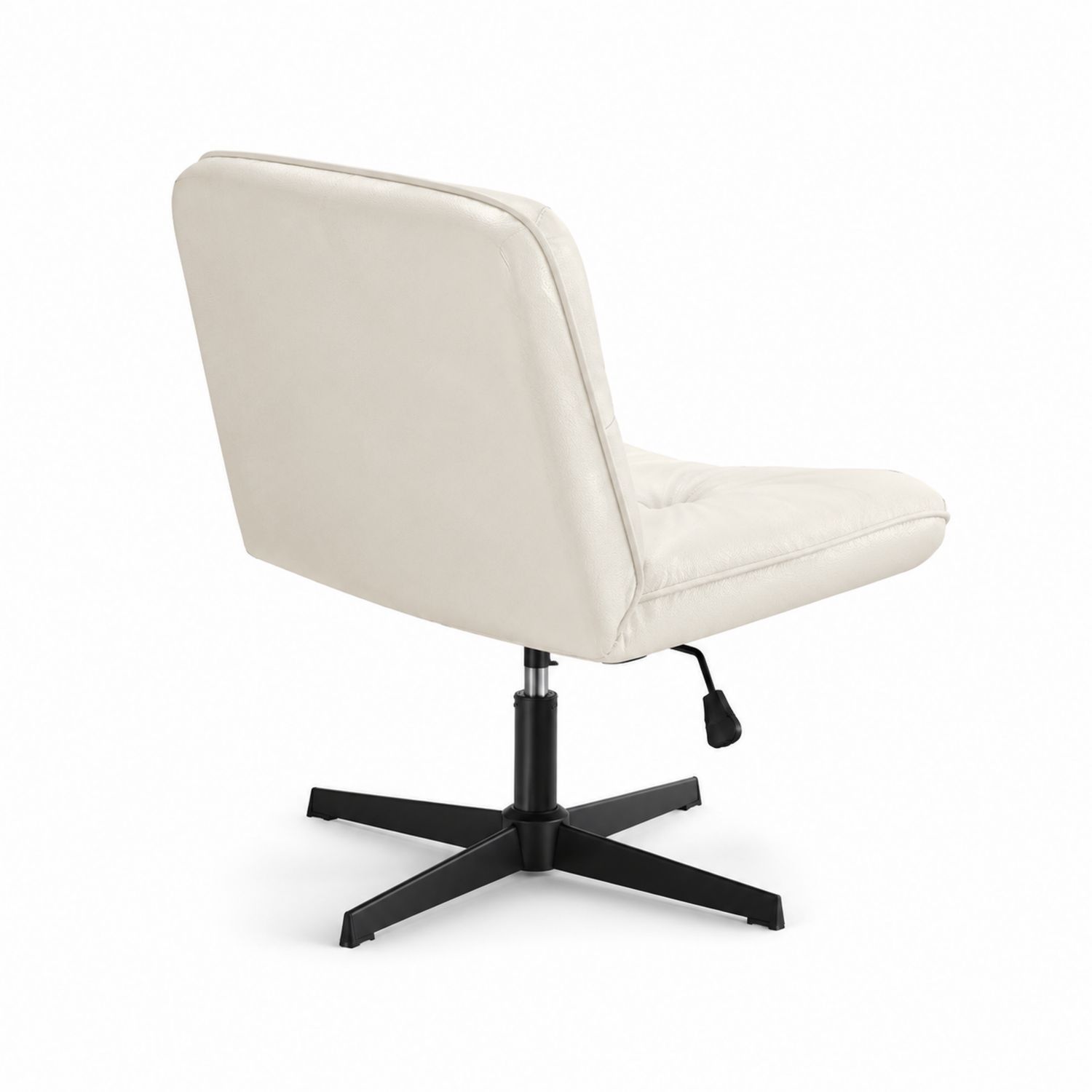 Bürostuhl aus PU-Leder und Metall Beige-Lumariocasa