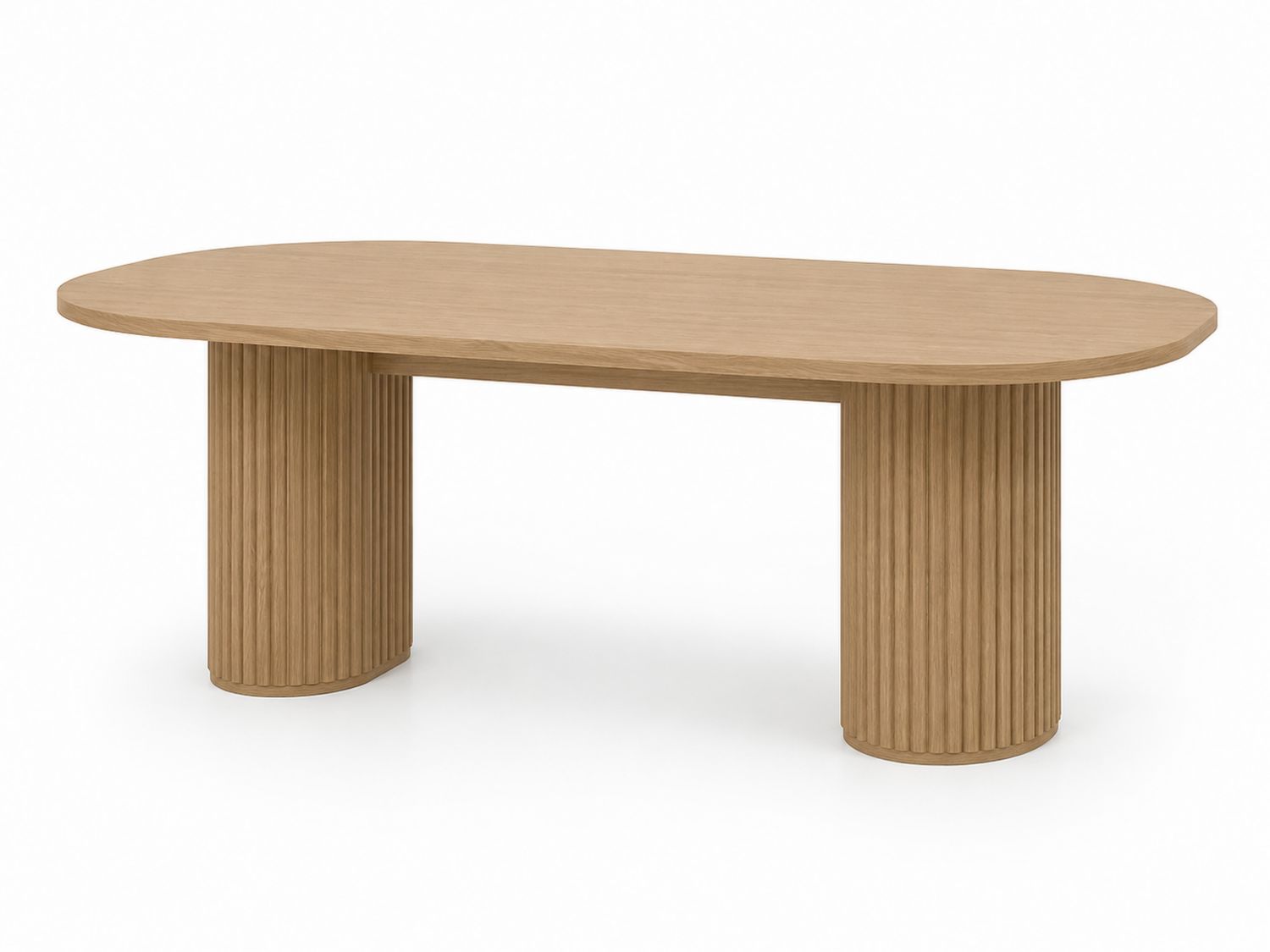 Ovaler Esstisch aus Eichefurnier 200x100cm-Soliraliving