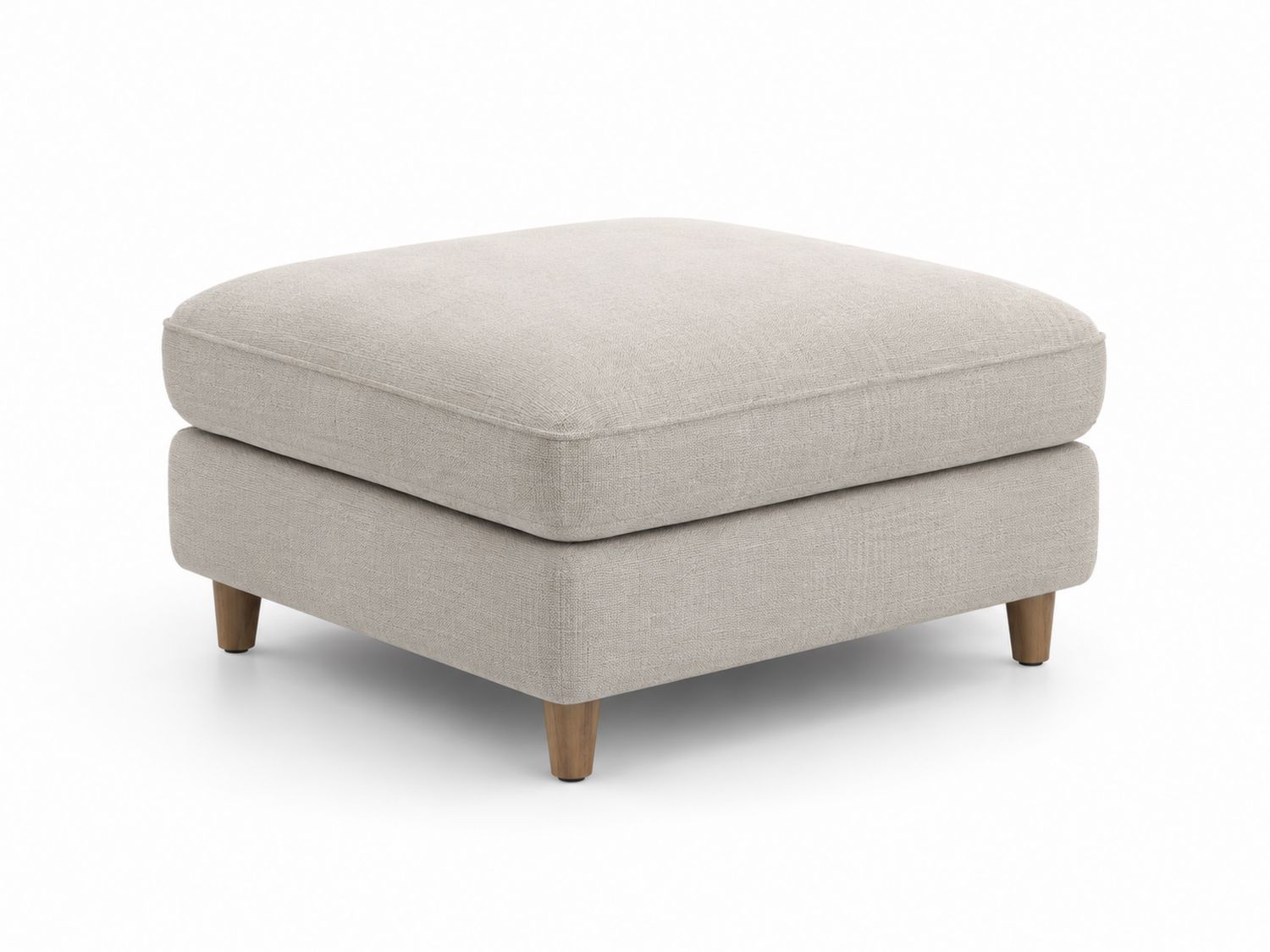 Quadratischer Leinen-Hocker 80x80cm Beige-Soliraliving