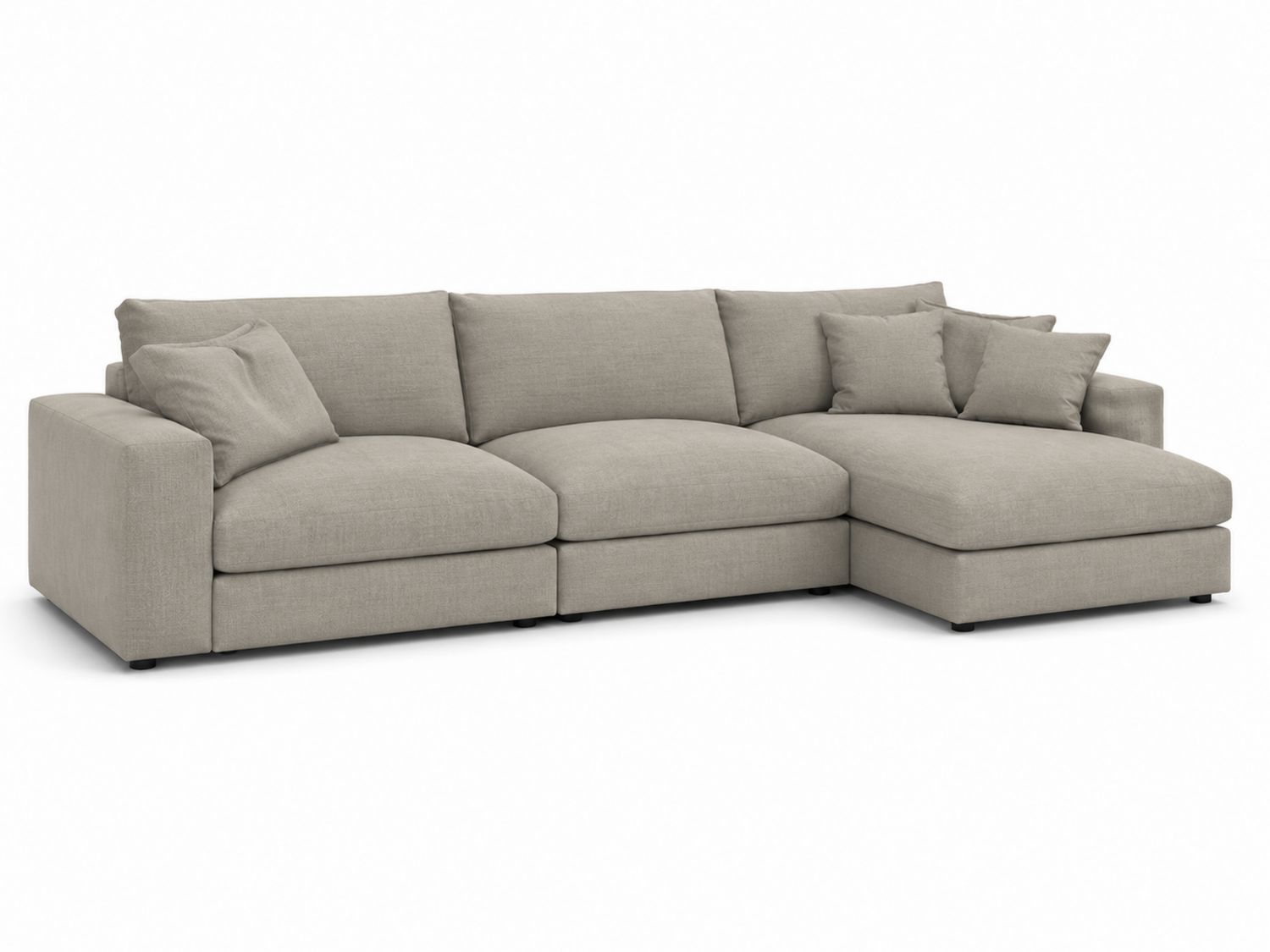 Ecksofa Stoff Beige 280cm x 170cm-Soliraliving