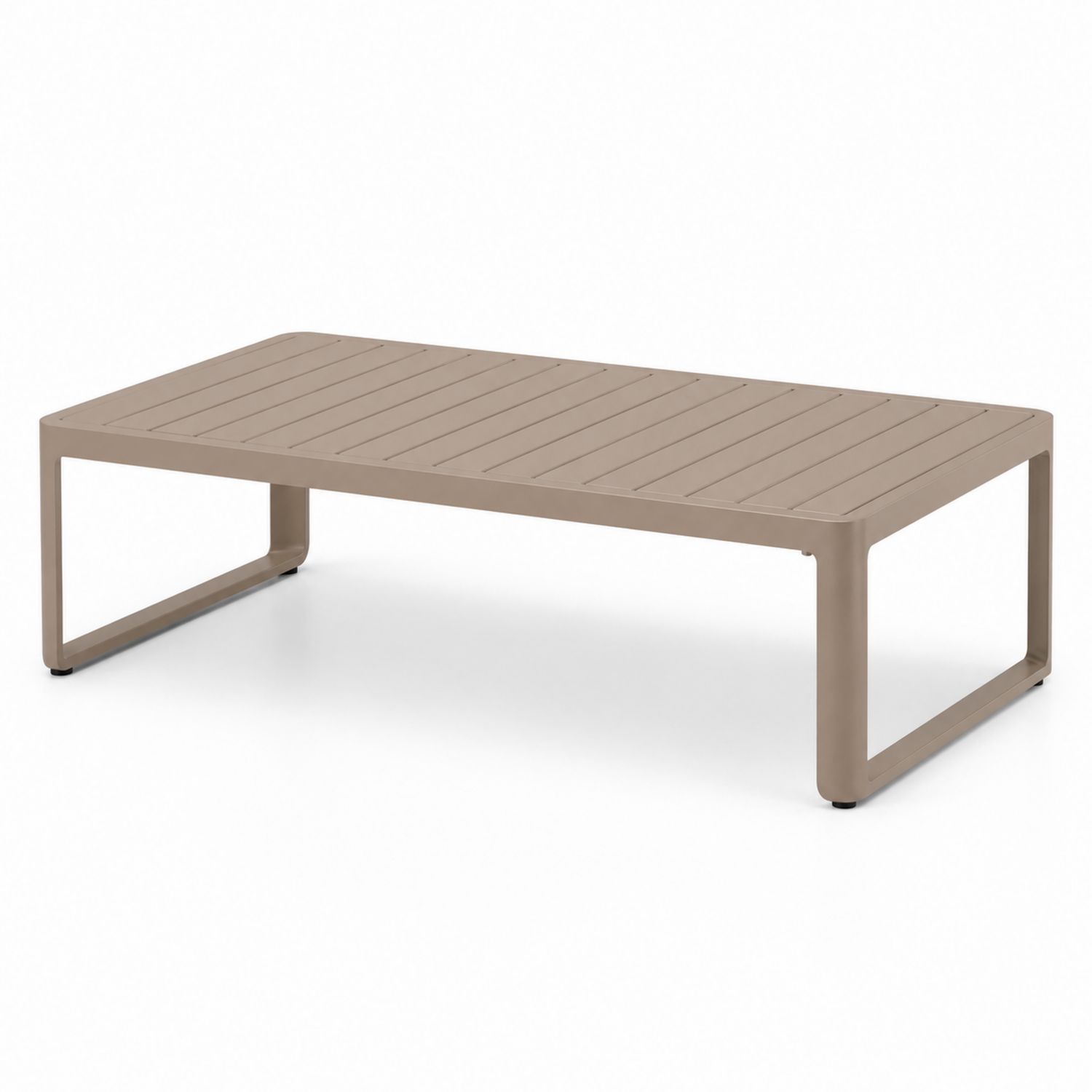Rechteckiger Outdoor-Couchtisch Aluminium Beige-Soliraliving