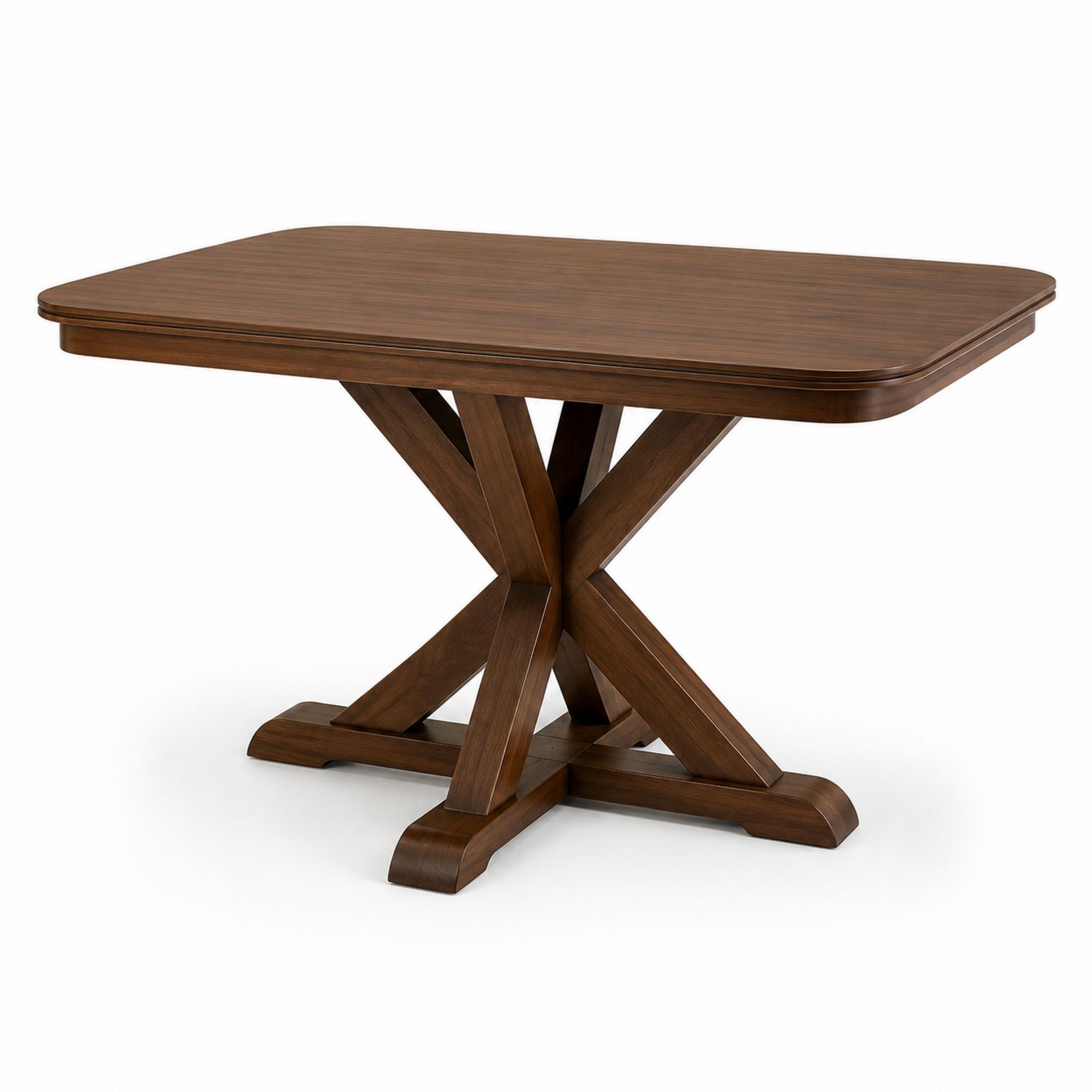 Holztisch mit Kreuzform, 150x90x75 cm, Braun-Soliraliving