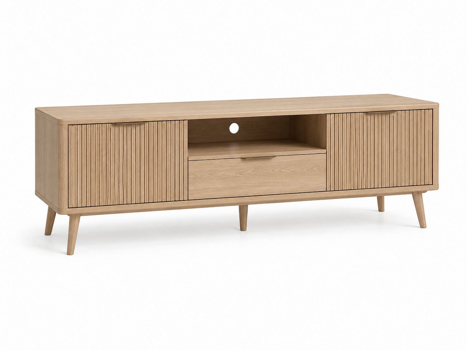 TV-Schrank aus Eichenholz 140x40x50 cm-Soliraliving