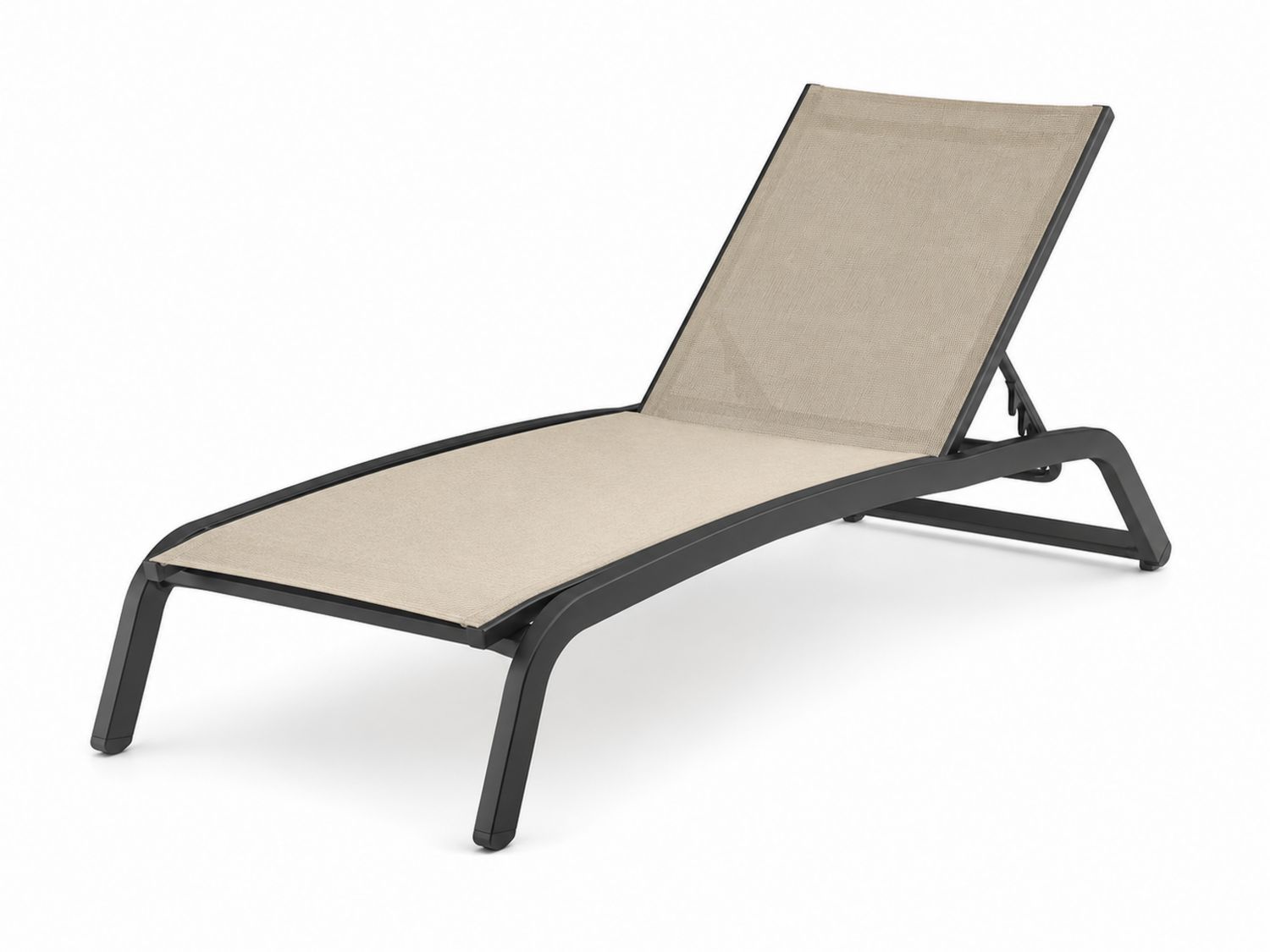Aluminium Sonnenliege Textilene Beige 200cm Verstellbar-Soliraliving