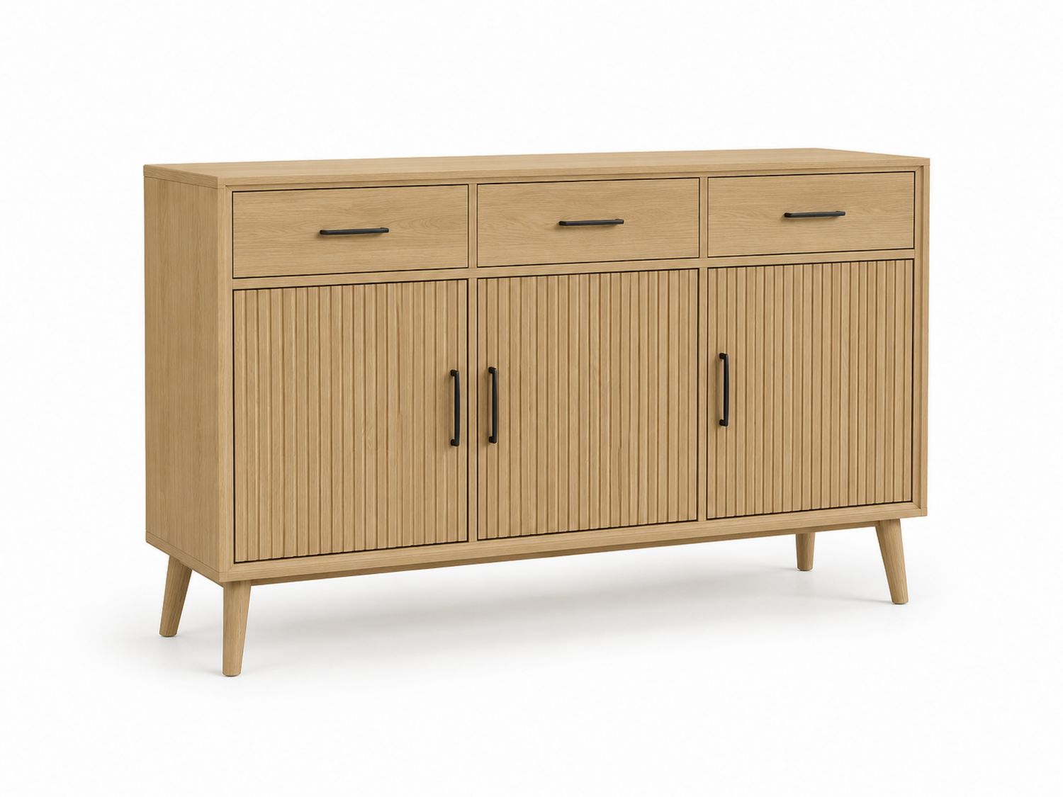Eichenholz Sideboard mit 3 Schubladen und 3 Türen-Soliraliving