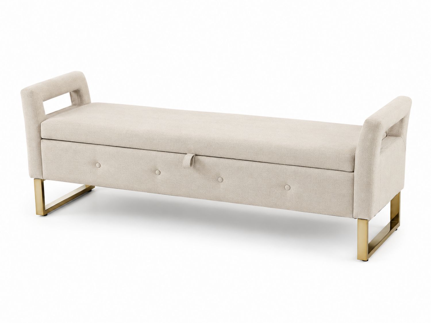 Polsterbank mit Stauraum 160 cm Metallbeine-Soliraliving