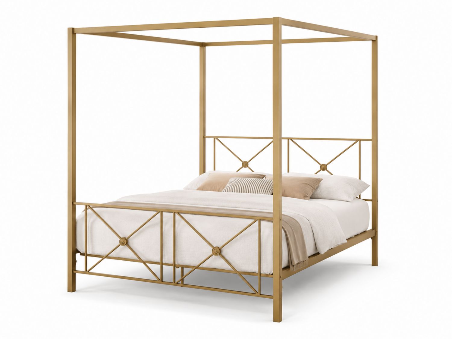 Metall Himmelbett Gold 180x200 cm-Soliraliving
