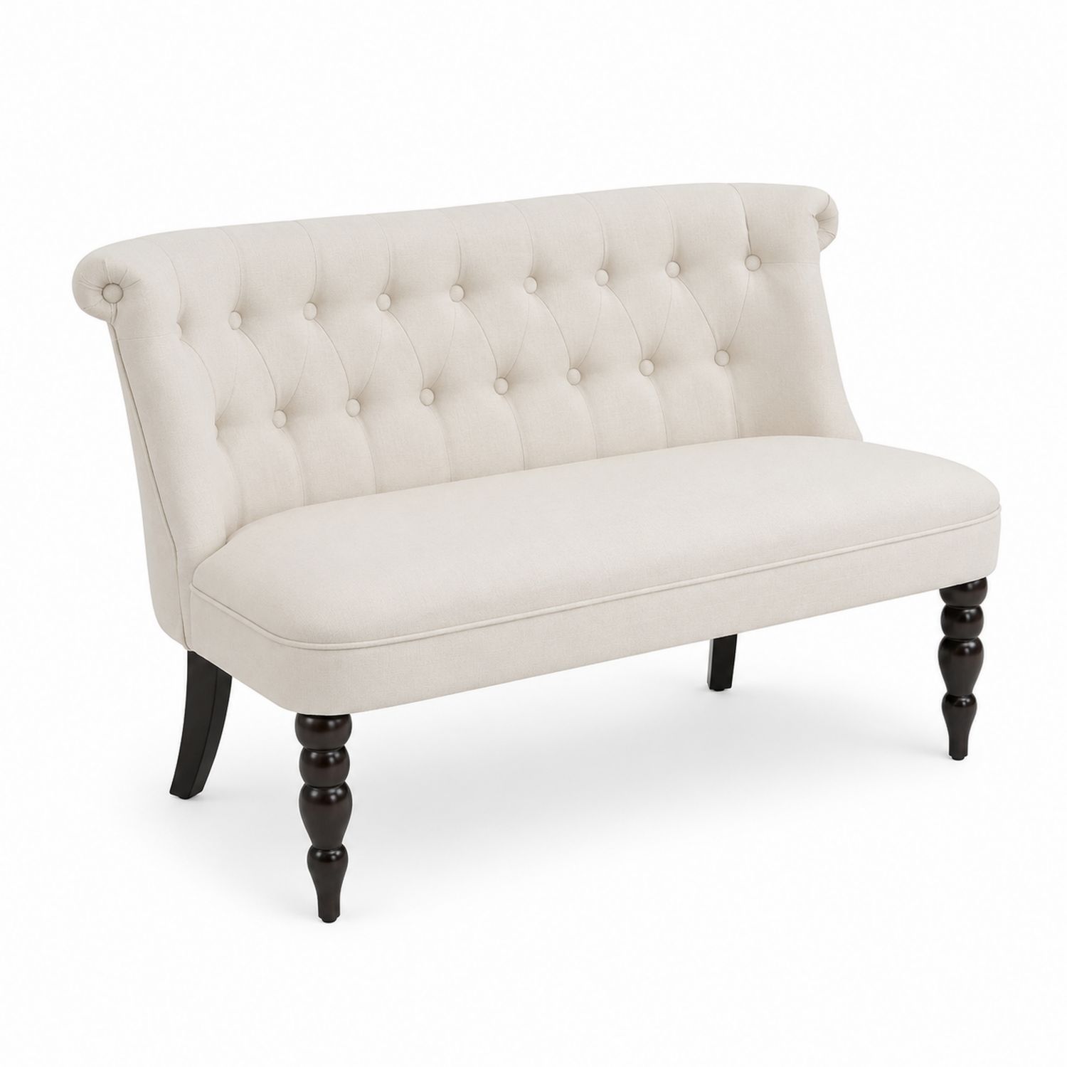 Zweisitzer Sofa aus Stoff in Beige 120cm
