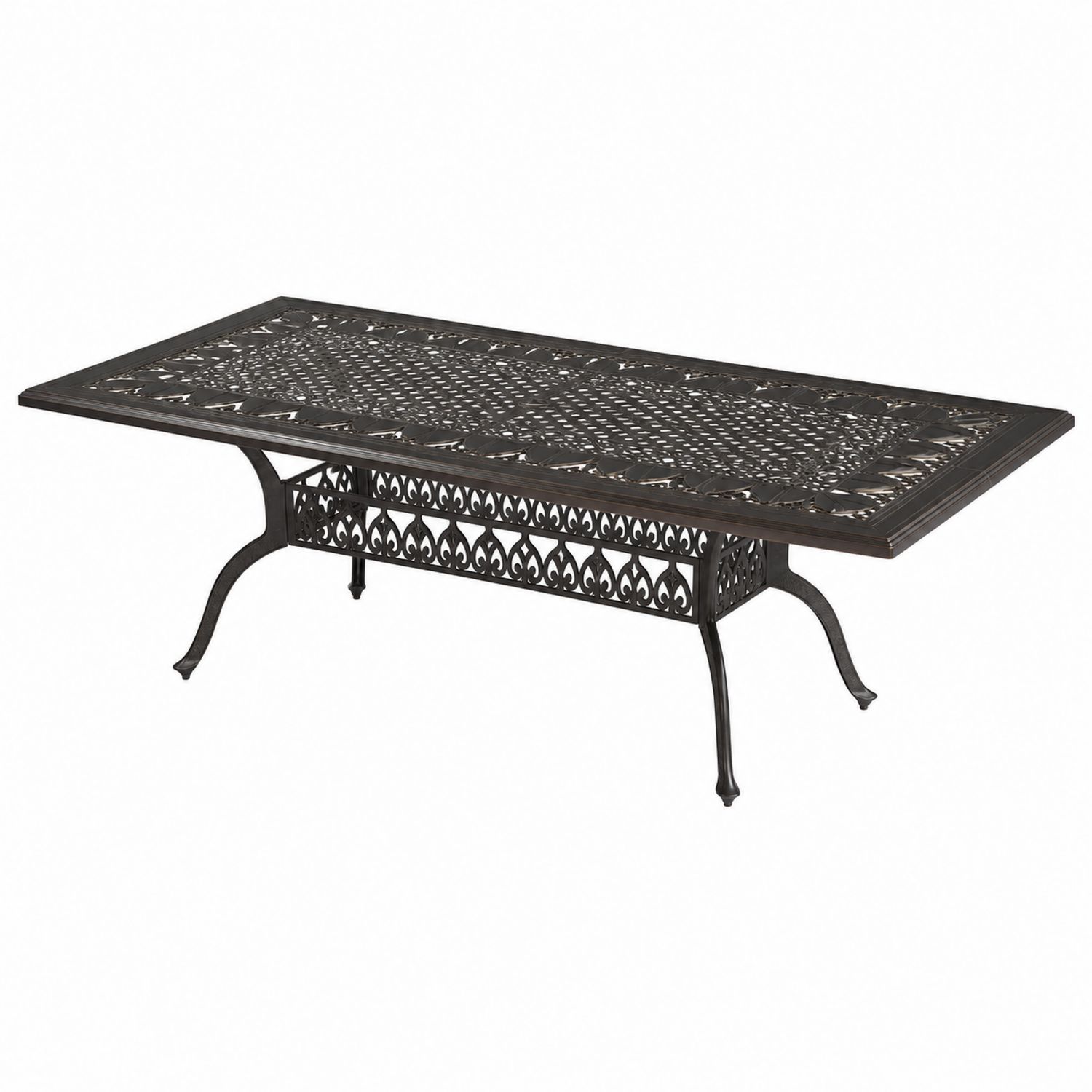 Rechteckiger Outdoor-Esstisch Metall 200x100cm Schwarz