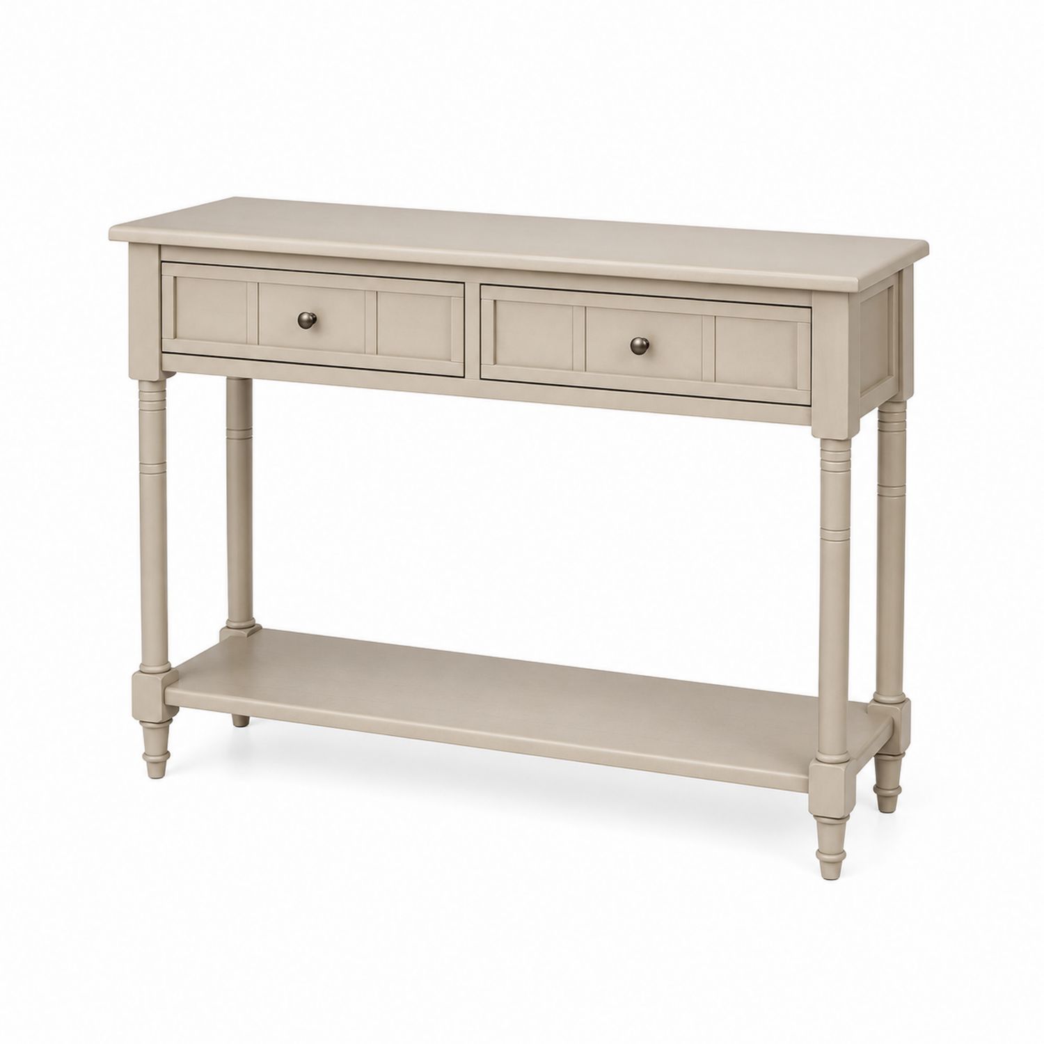 Konsolentisch Holz mit 2 Schubladen Beige 100 cm