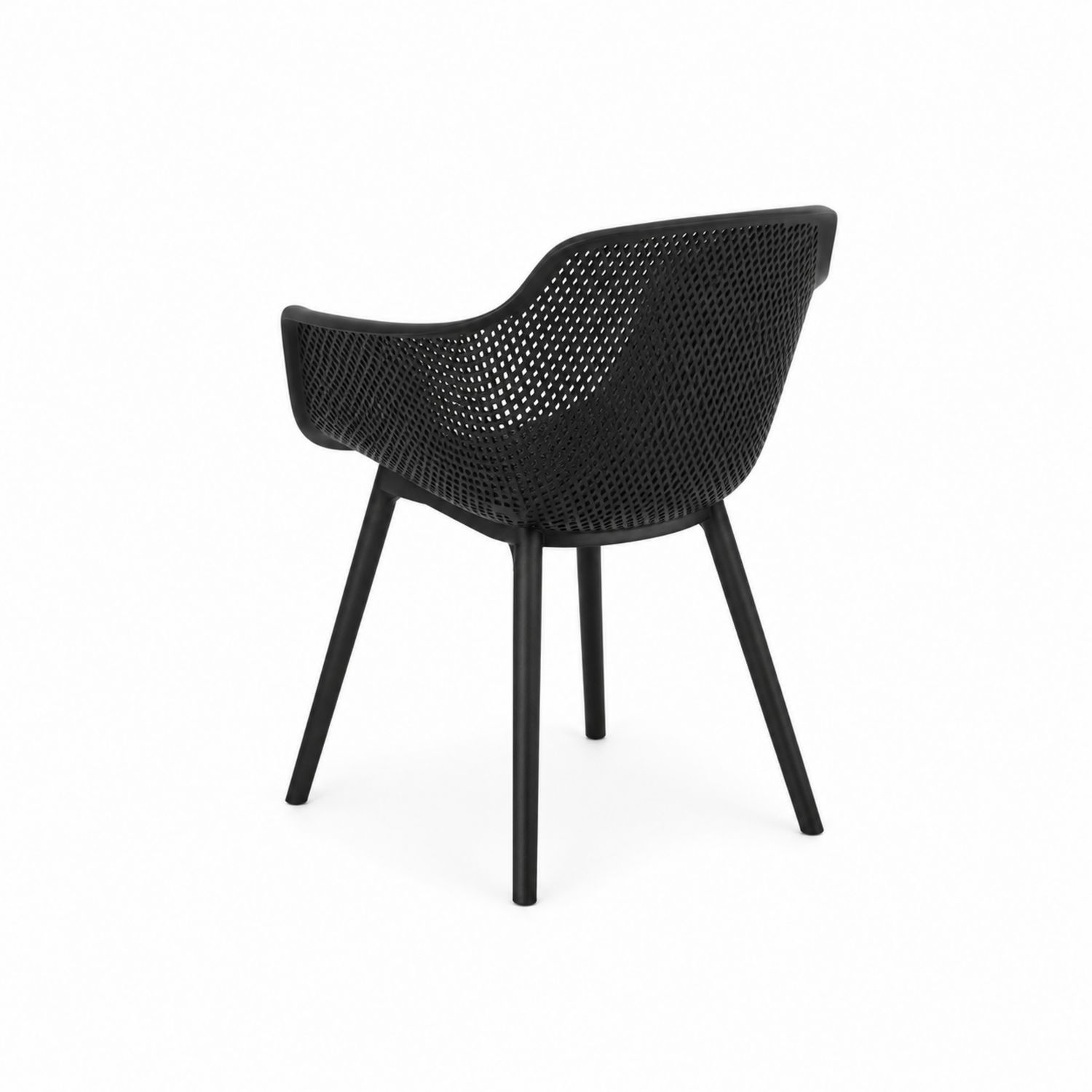 Outdoor Stuhl Kunststoff Schwarz 80 cm
