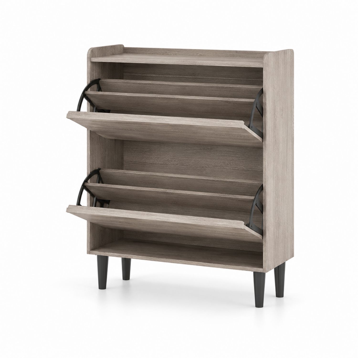 Schuhregal aus MDF mit Stahlunterstützung 60x24x85cm