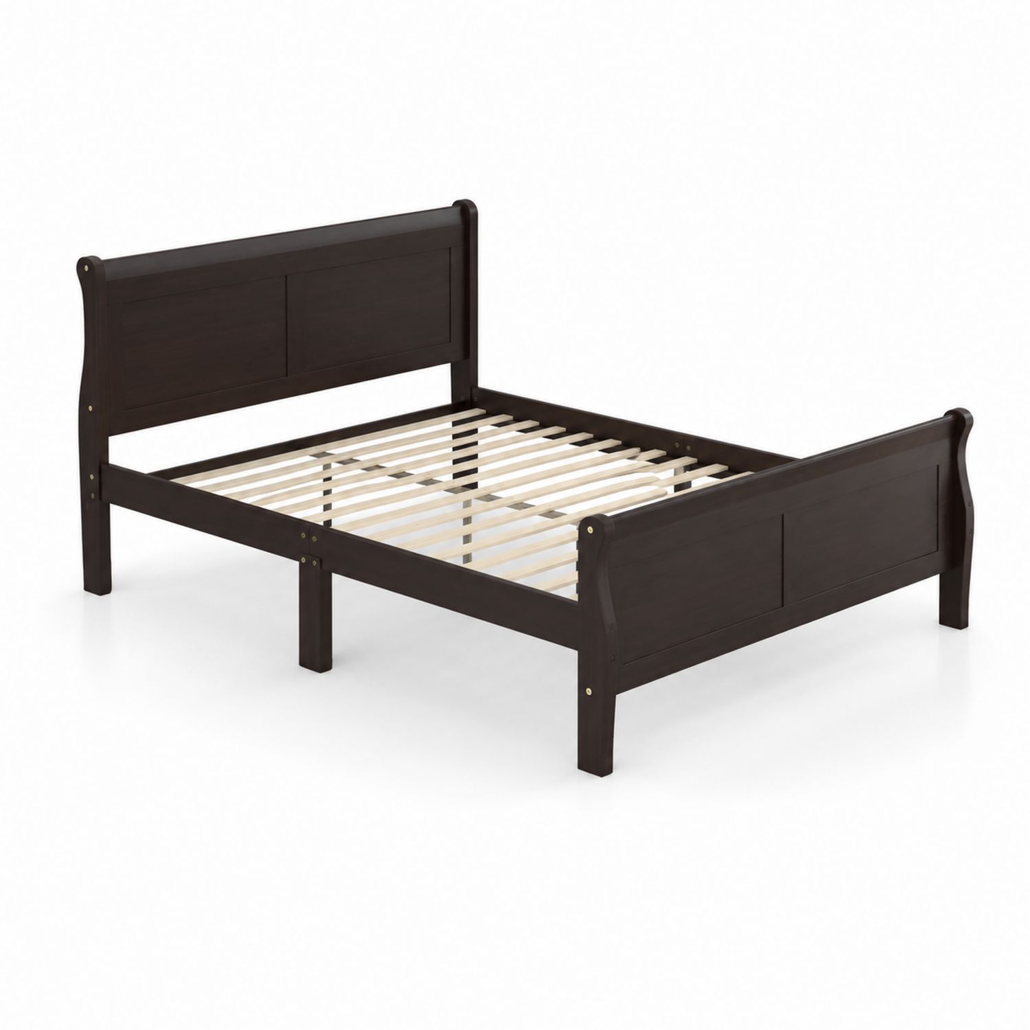 Holzbett Doppelbett 200x160 cm Dunkelbraun