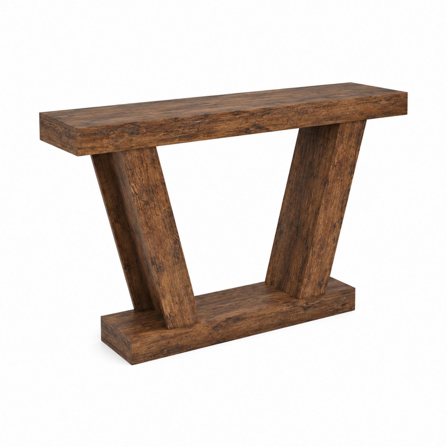 Konsolentisch aus Massivholz 120x35x75 cm Braun