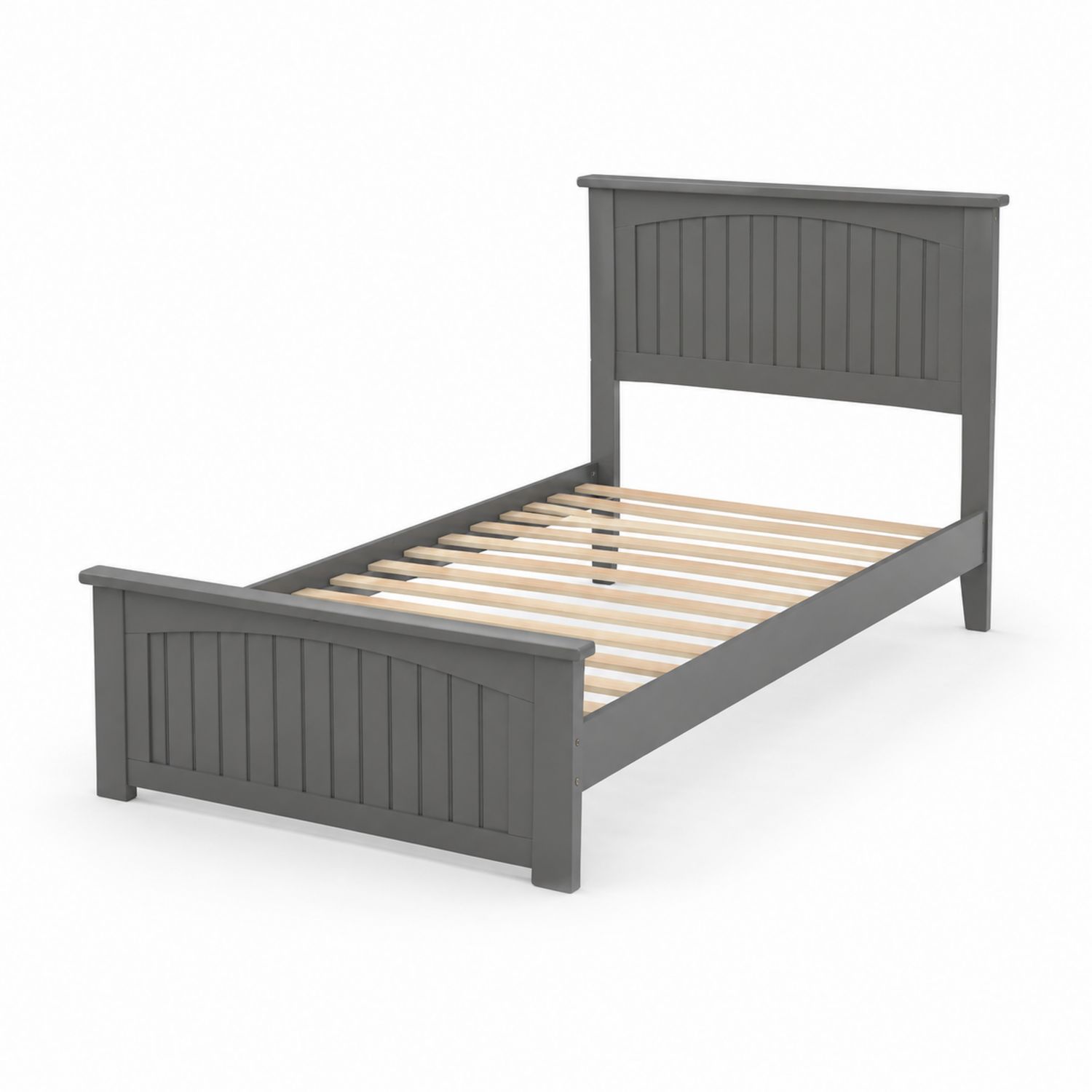 Einzelbett MDF Grau 200x90cm
