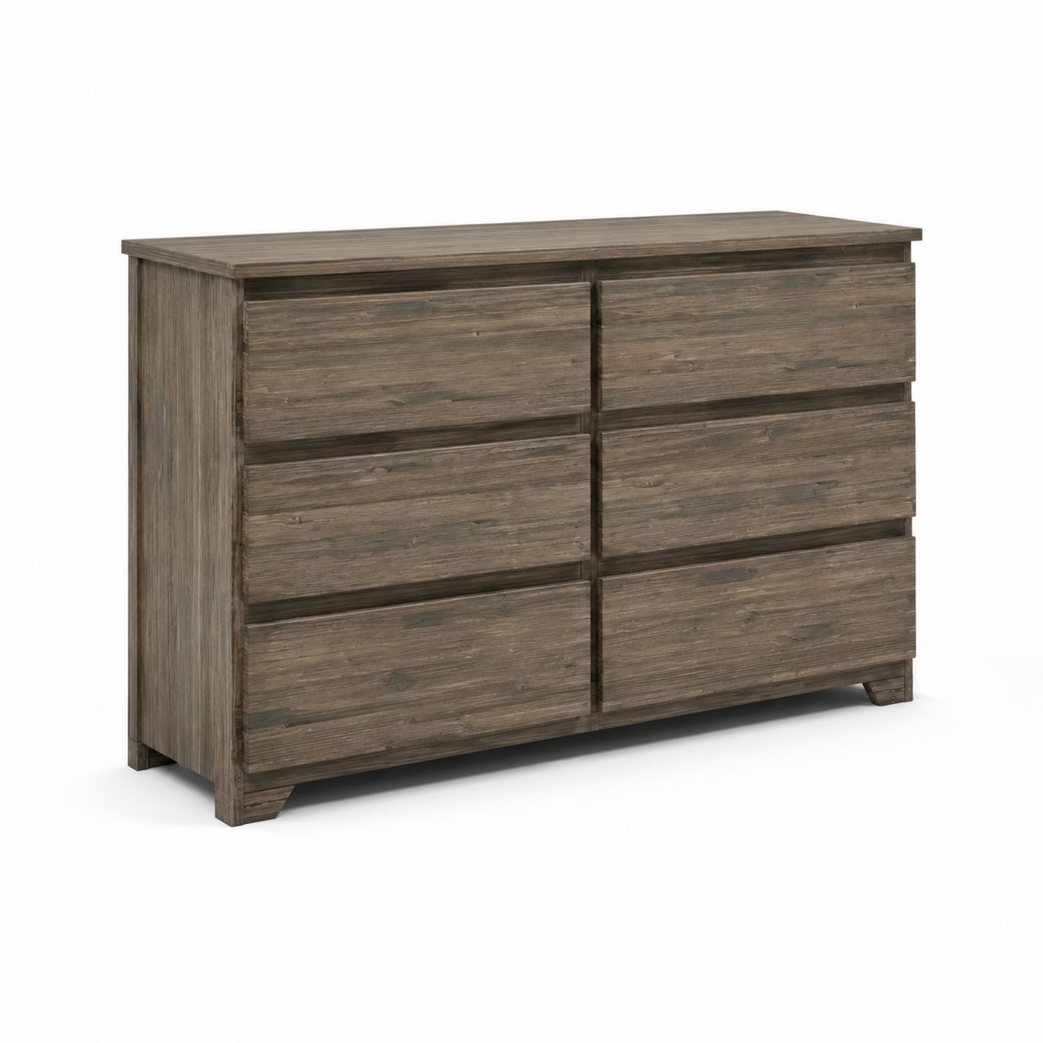 Braune Holzkommode mit 6 Schubladen 120x40x75 cm