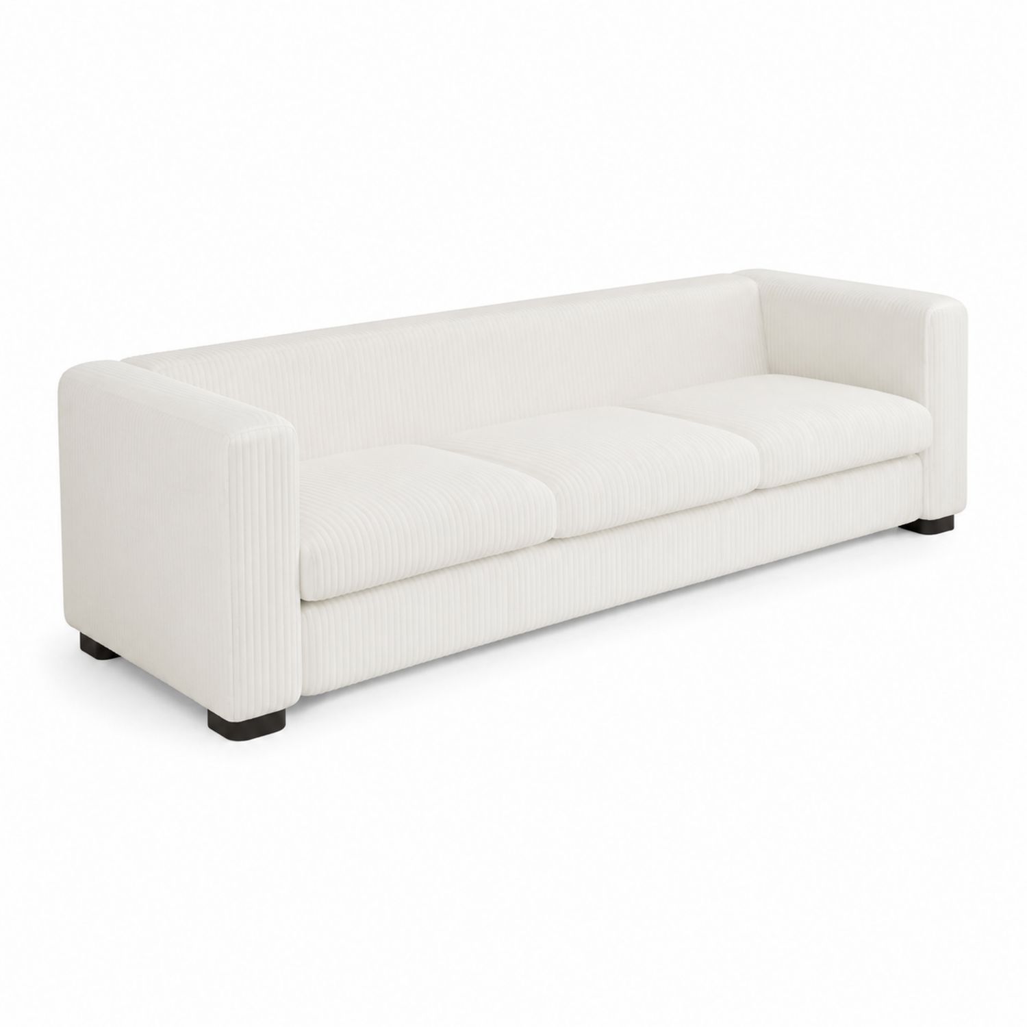 3-Sitzer Sofa Cordgewebe Creme 220x85x70cm
