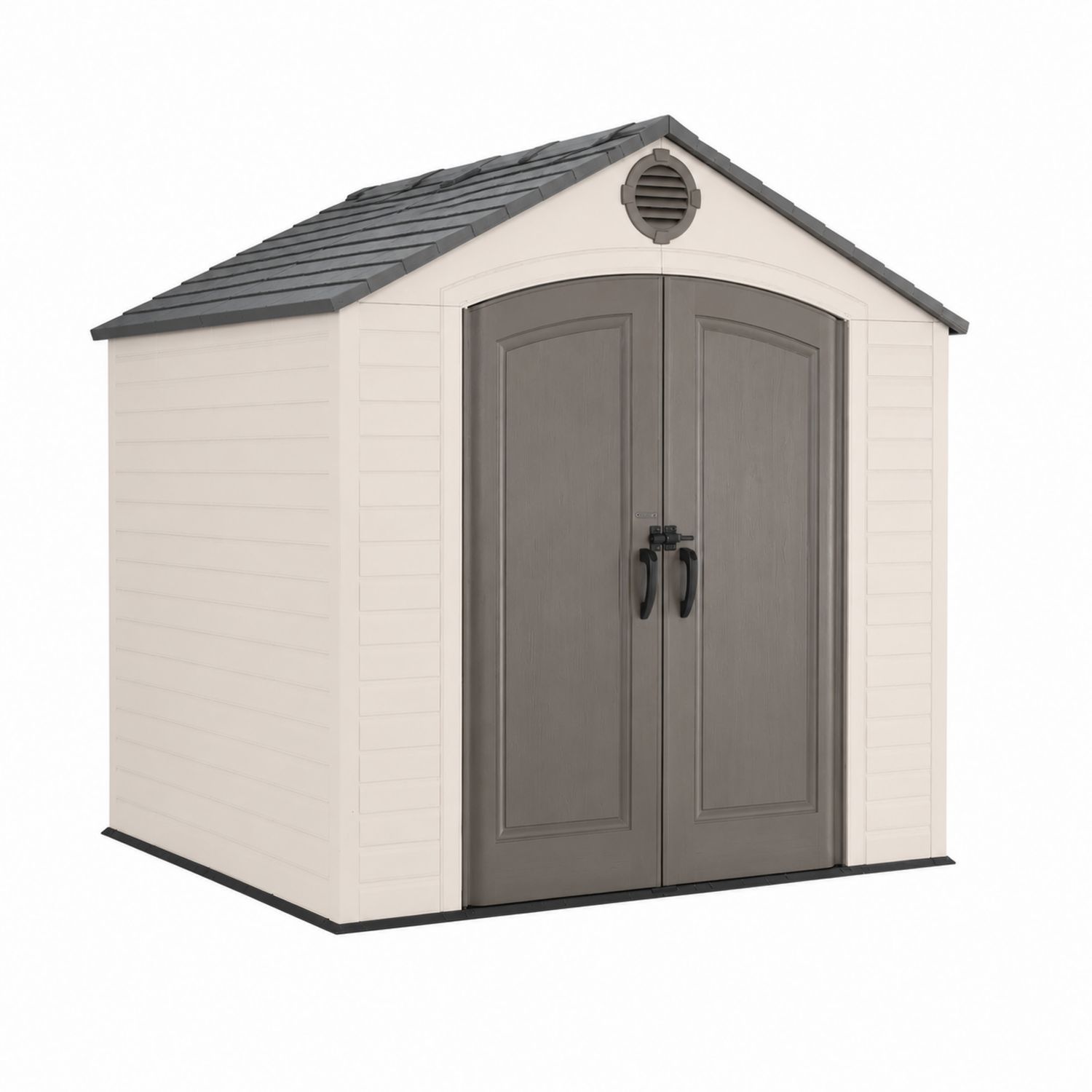 Kunststoff-Gartenschuppen Beige/Grau 255x166x243cm