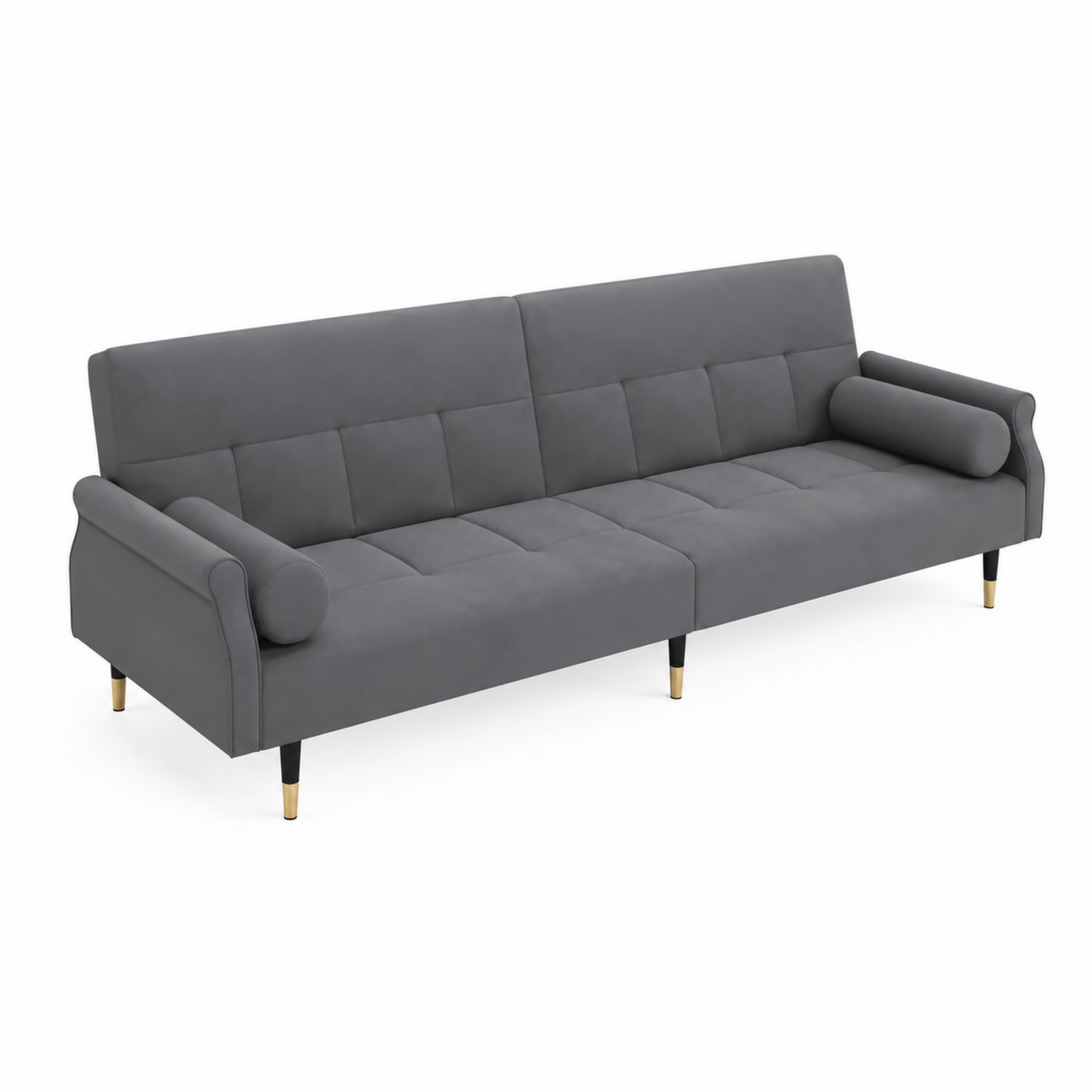 3-Sitzer Bettsofa Mikrofaser Grau
