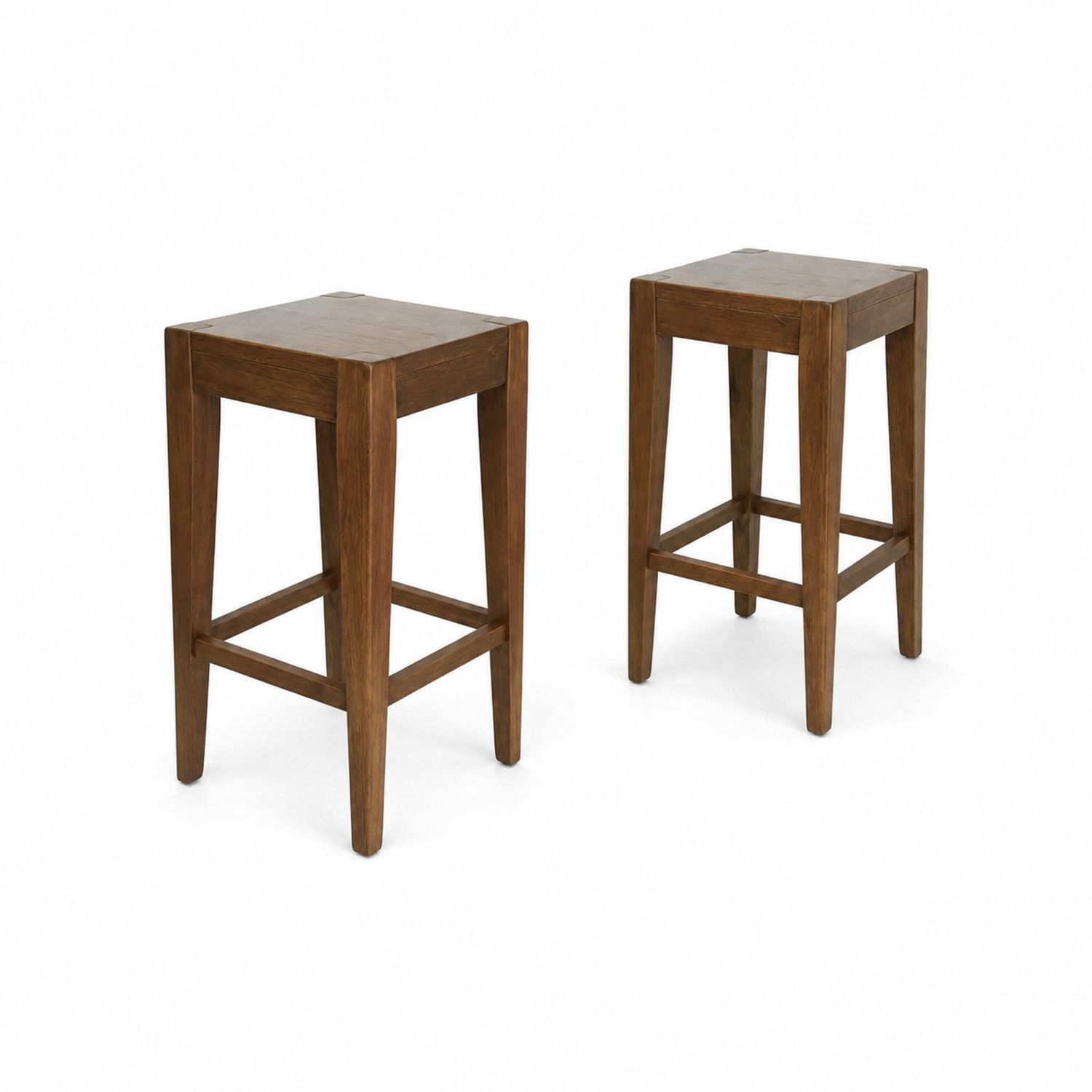 Barhocker Set 2-teilig Eiche 72cm Braun