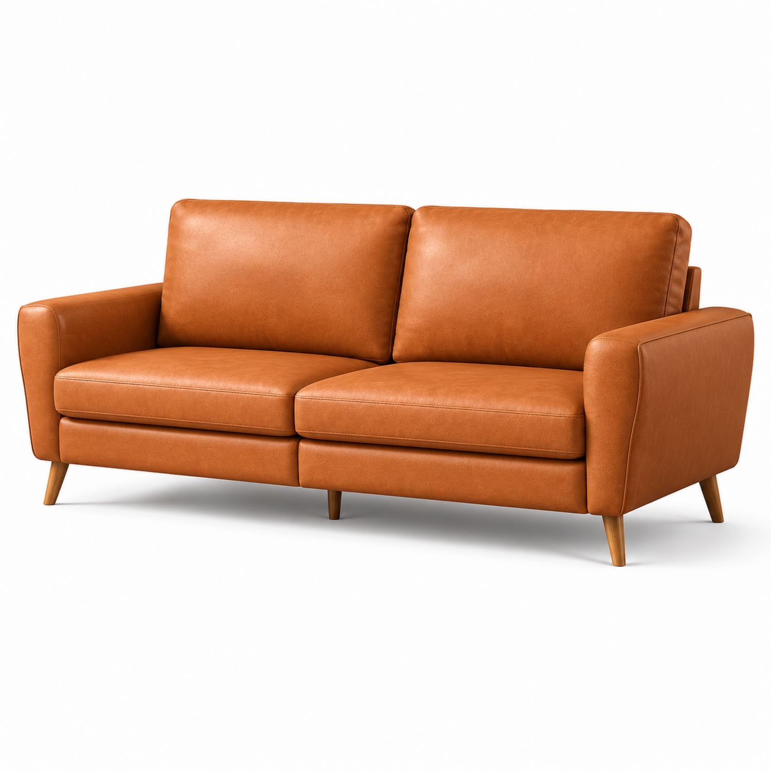 2-Sitzer Sofa Leder Braun 200 cm