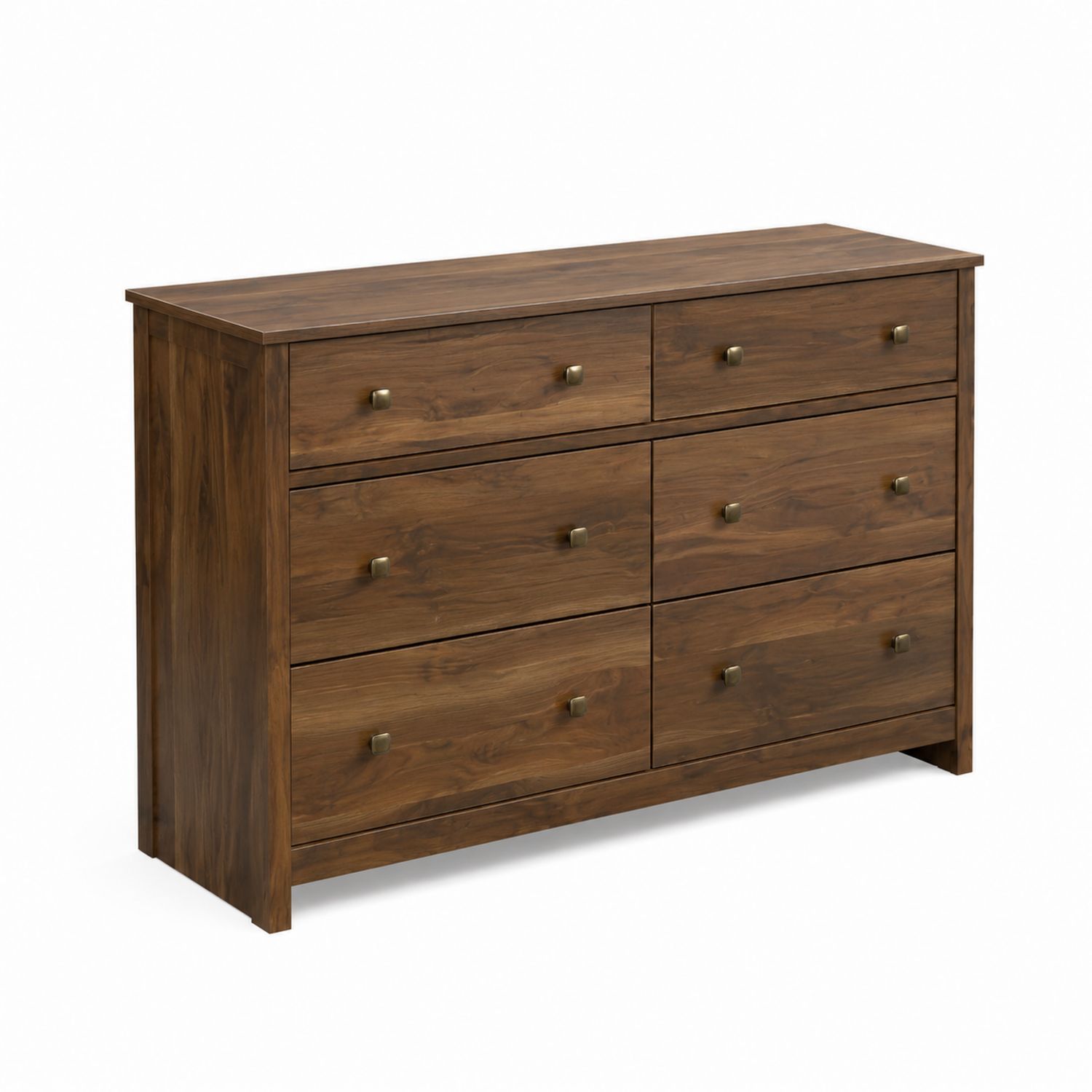 Kommode aus Holz mit 6 Schubladen Braun 120x75x40 cm