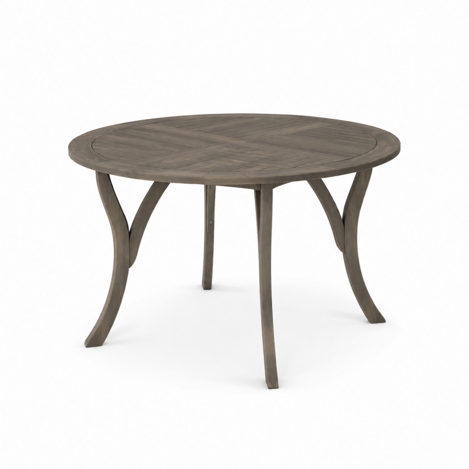 Runder Esstisch aus Akazienholz 120 cm Braun