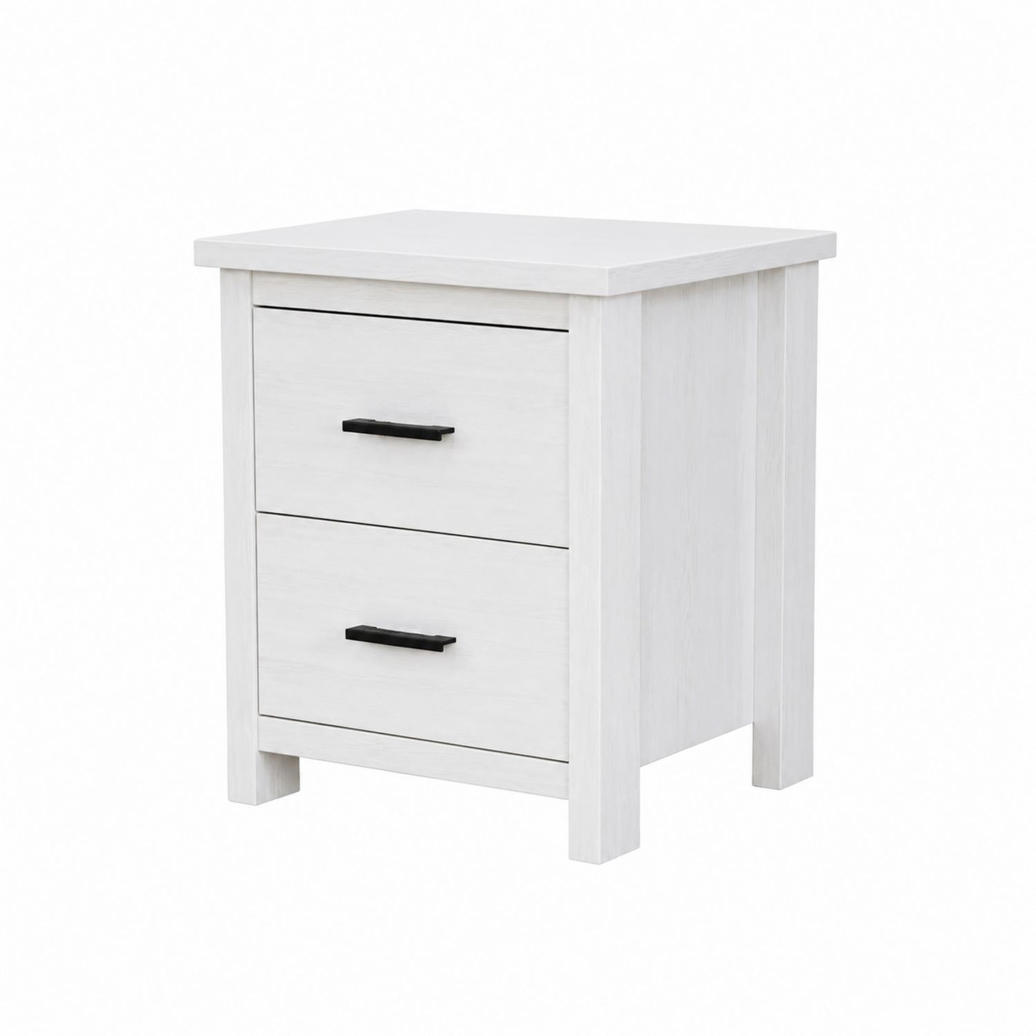 Nachttisch mit 2 Schubladen 45x35x60 cm MDF Weiß