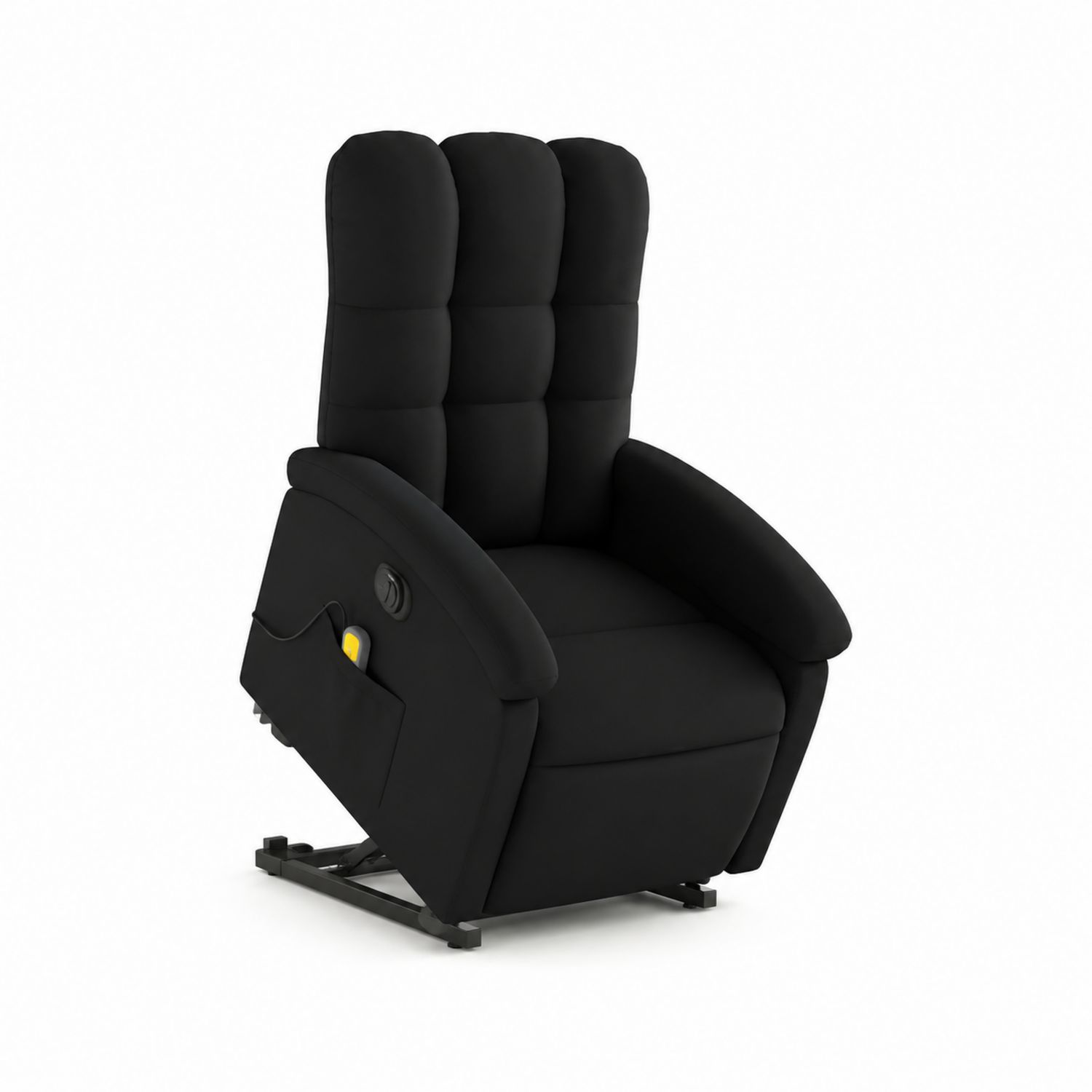 Elektrischer Relaxsessel mit Mikrofaser Schwarz