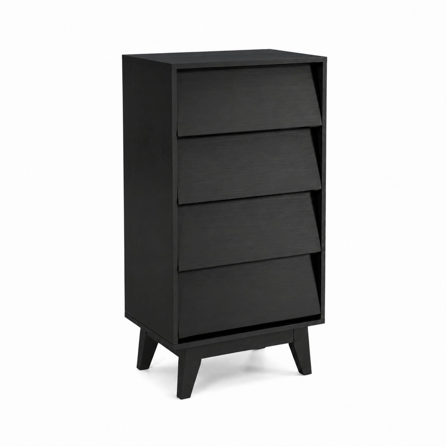 Schubladenschrank Holzoptik Schwarz 120cm x 60cm x 40cm