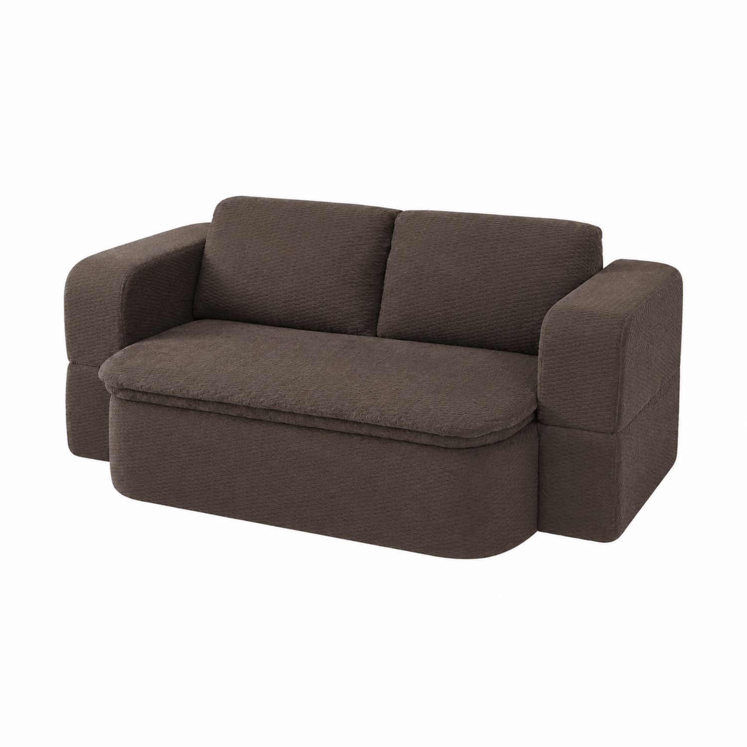 Stoff 2-Sitzer Sofa Braun