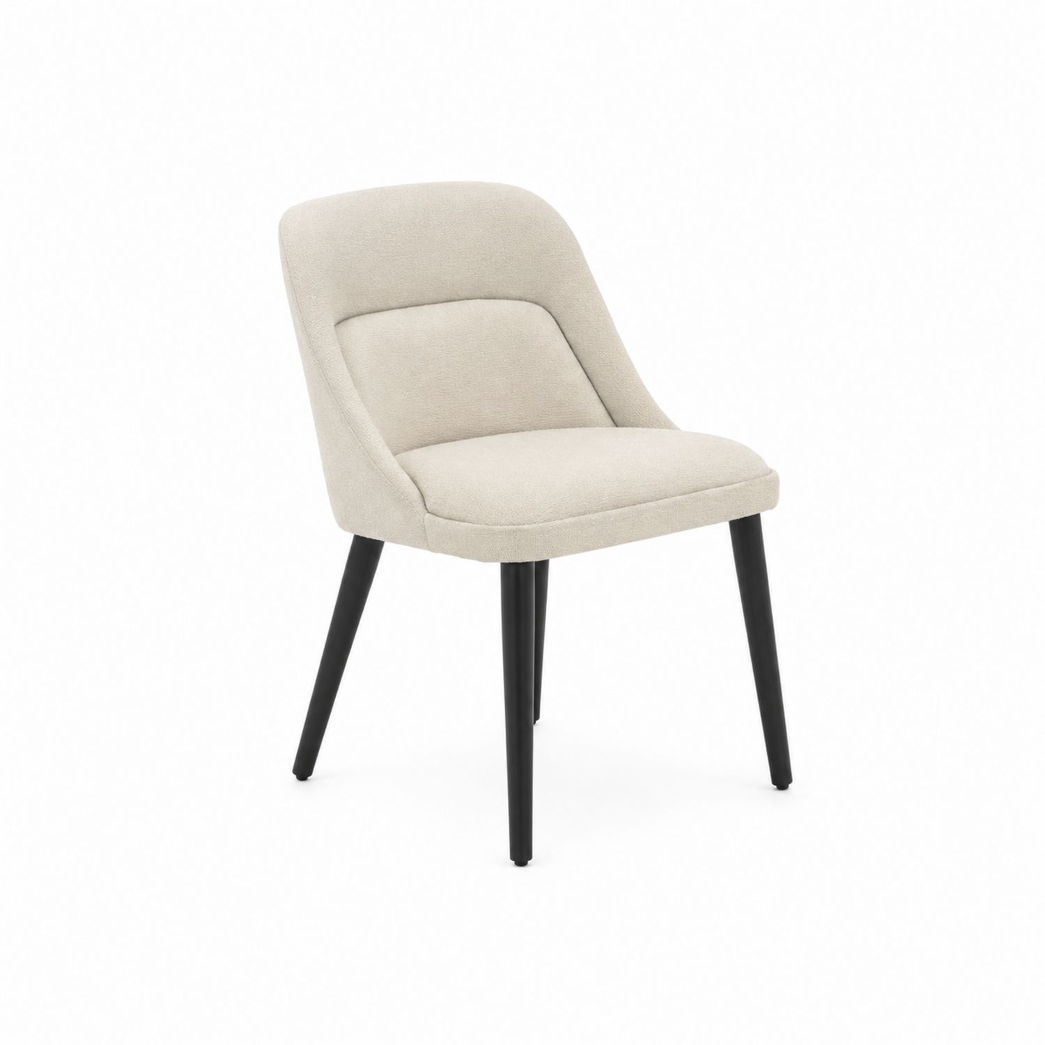 Esszimmerstuhl Beige Polsterstoff Stahlbeine